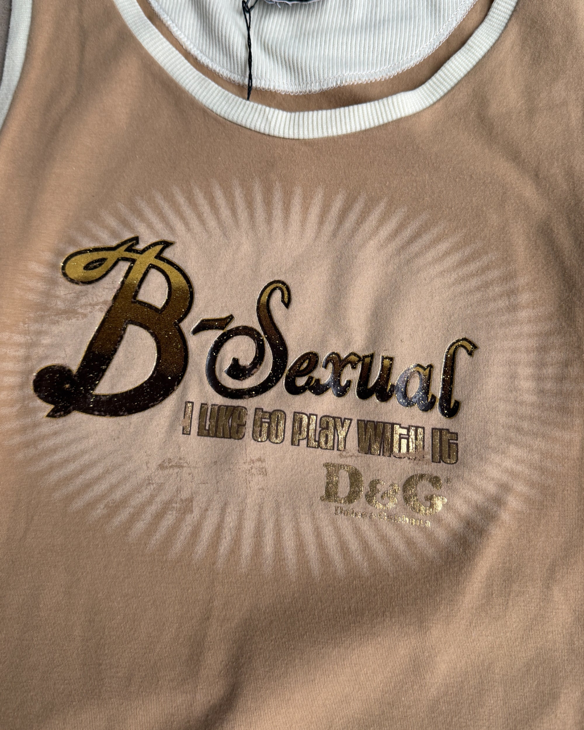 Dolce & Gabbana D&G “Bisexual” Vest Top – S-on a concrete background
