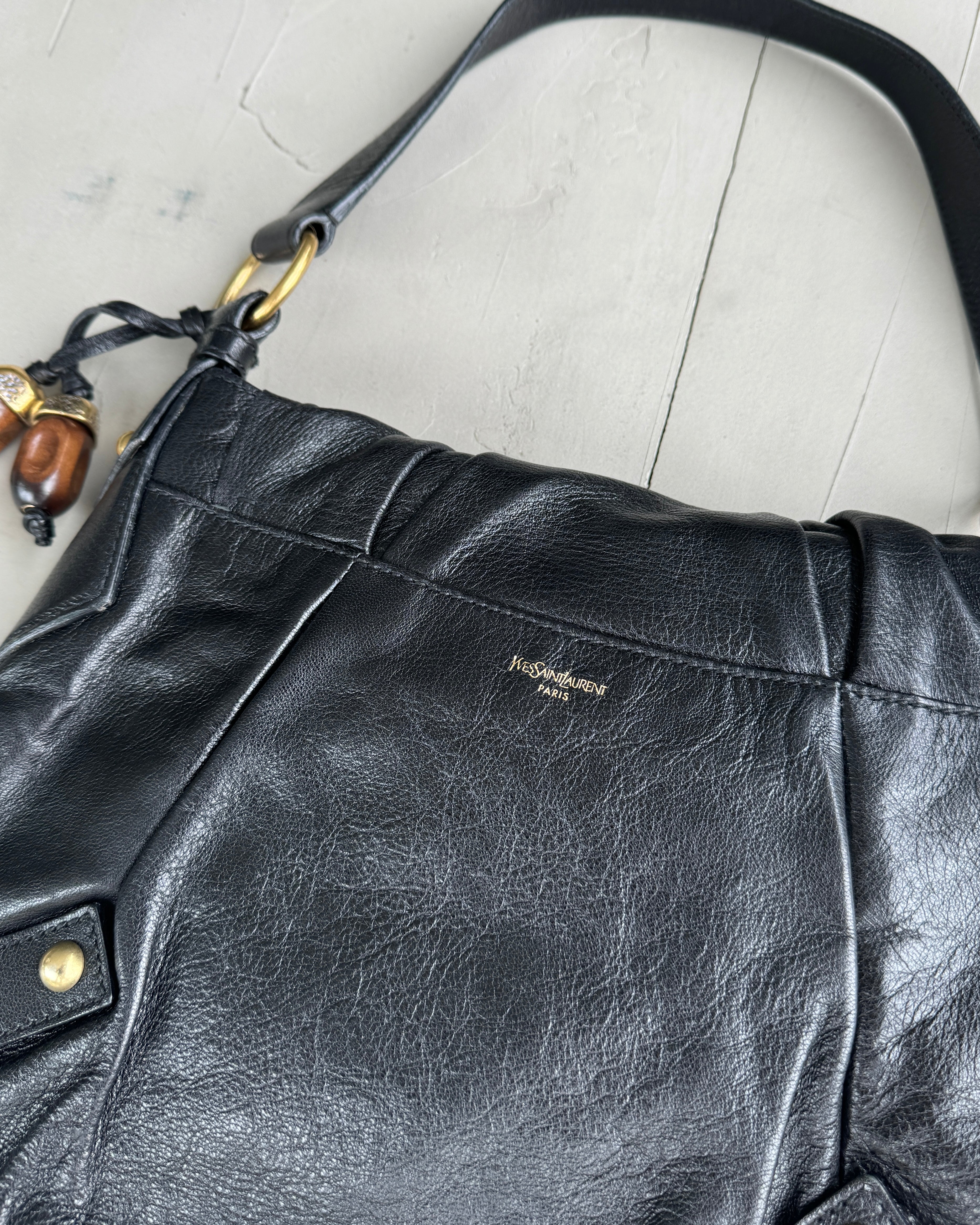 YVES SAINT LAURENT FW05 LEATHER BOW BAG