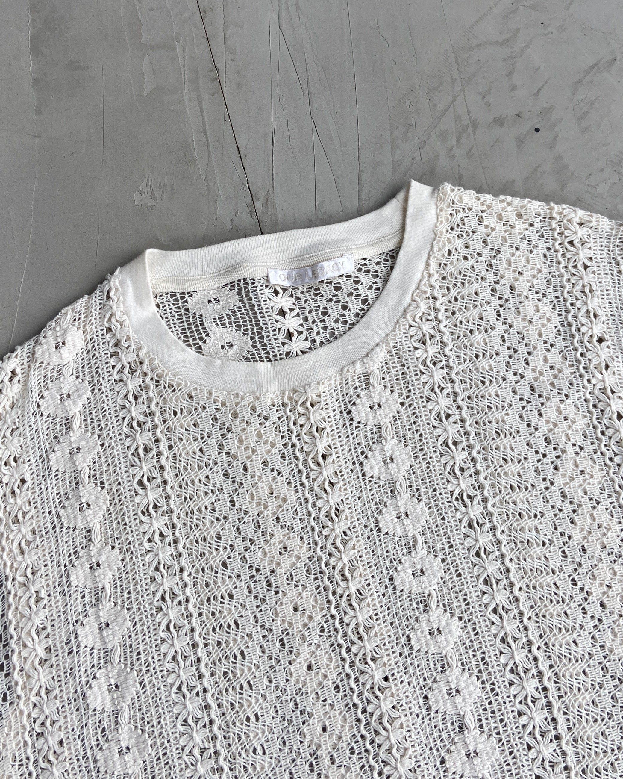 OUR LEGACY MEN'S FLORAL LACE VEST TOP - L