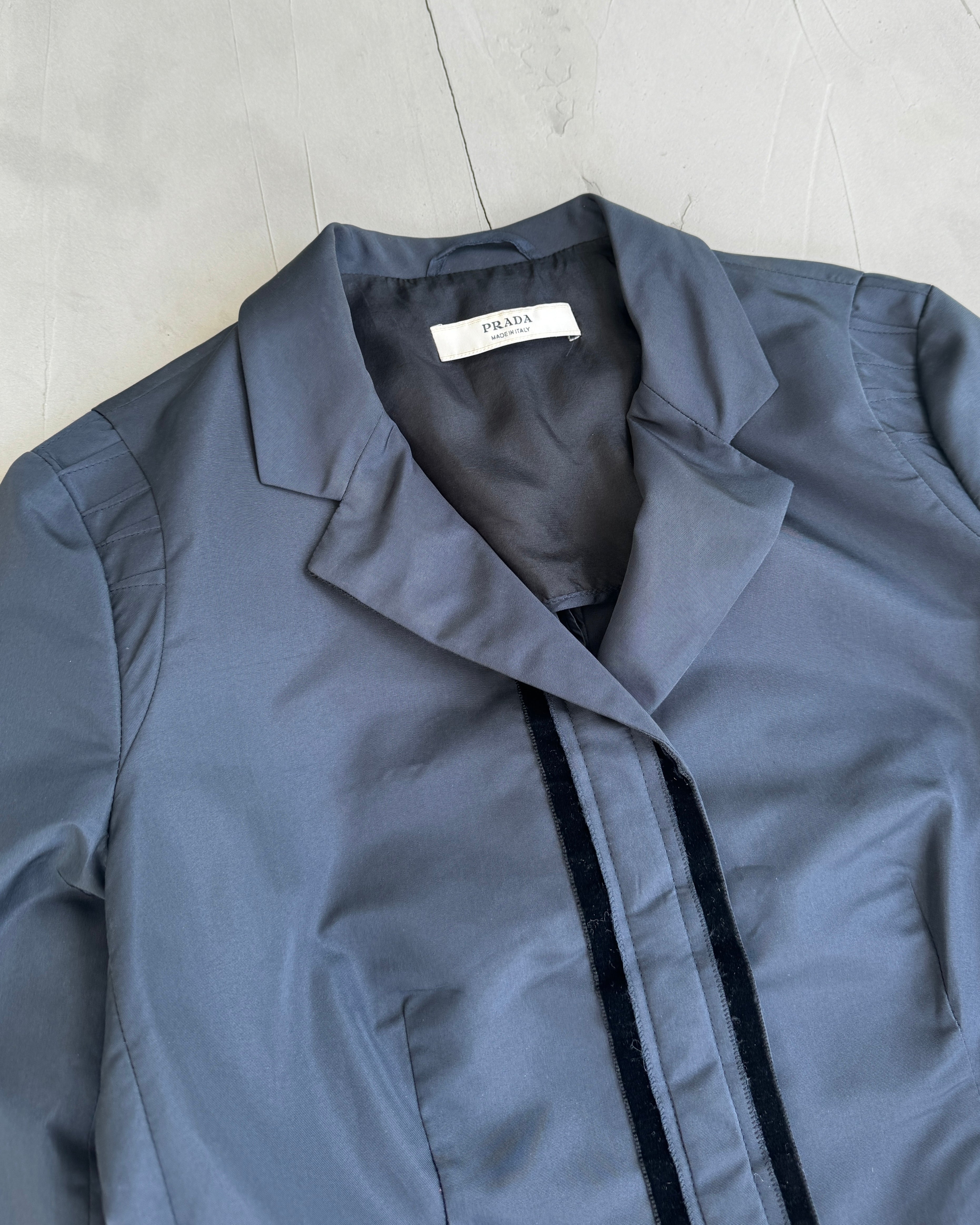 PRADA SILK & NYLON BLAZER JACKET - S/M