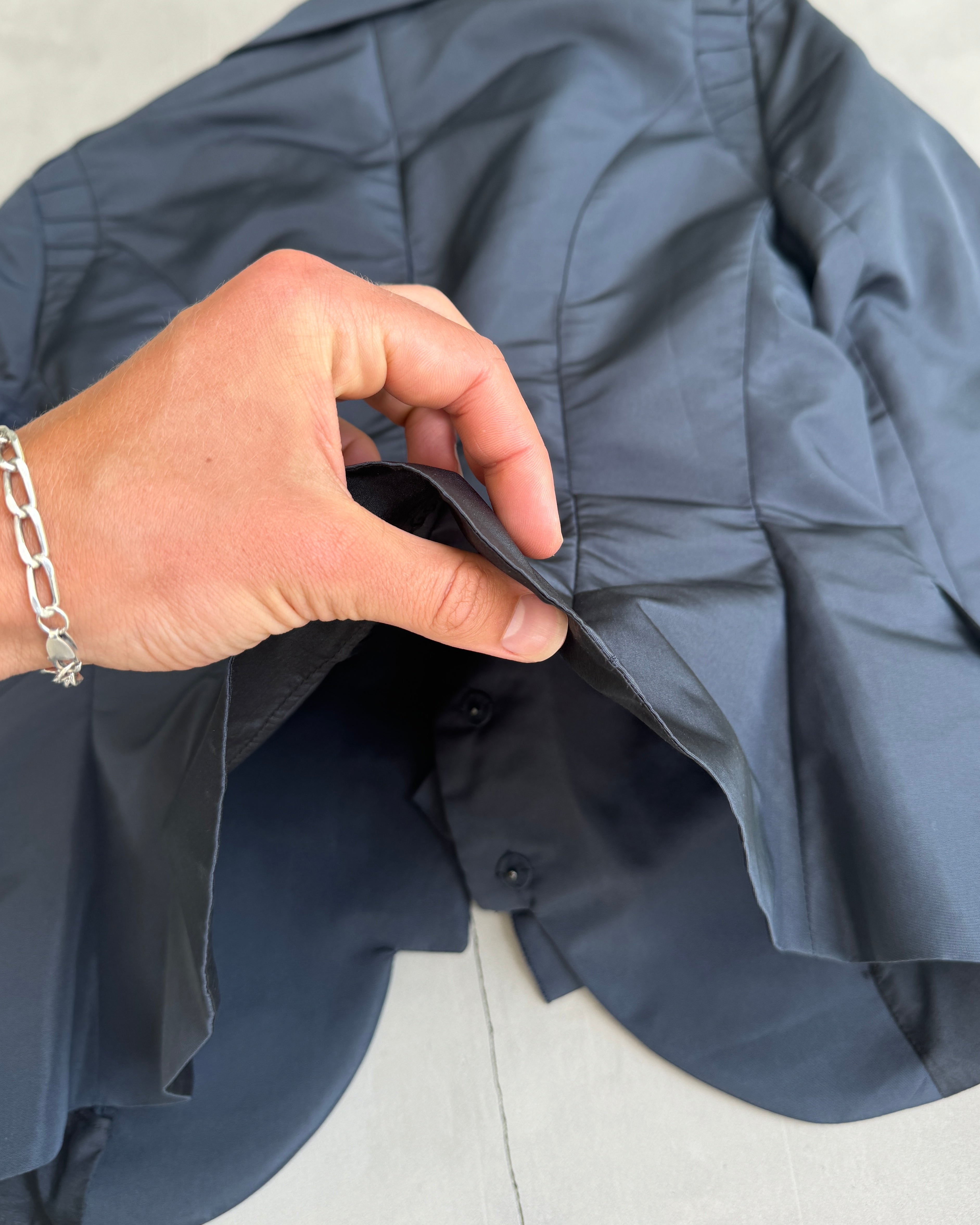 PRADA SILK & NYLON BLAZER JACKET - S/M