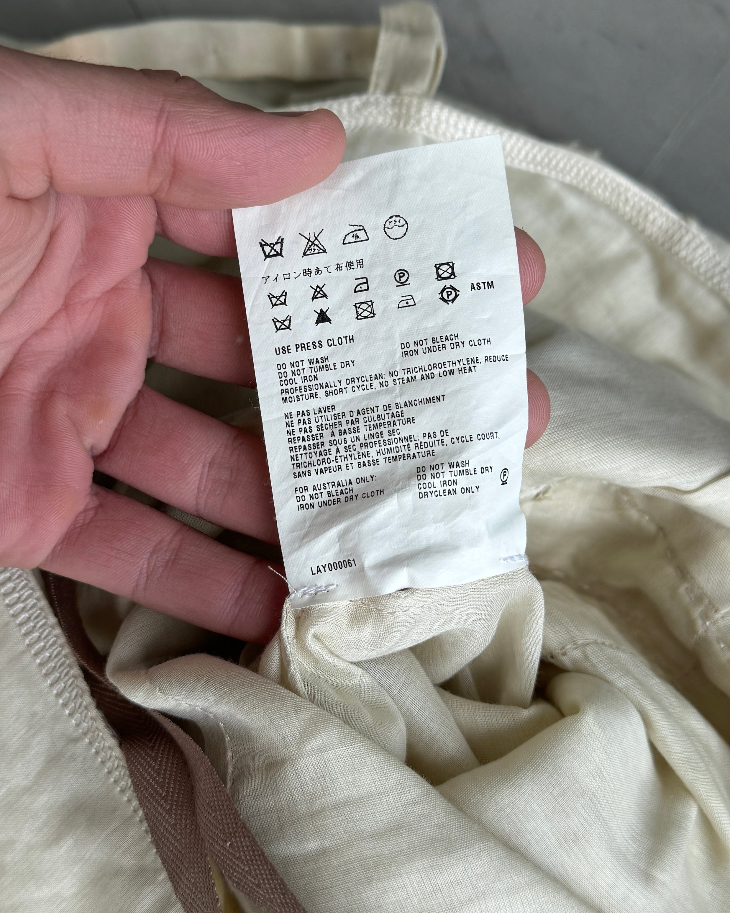 PRADA SS06 CREAM LINEN DRESS - S/M