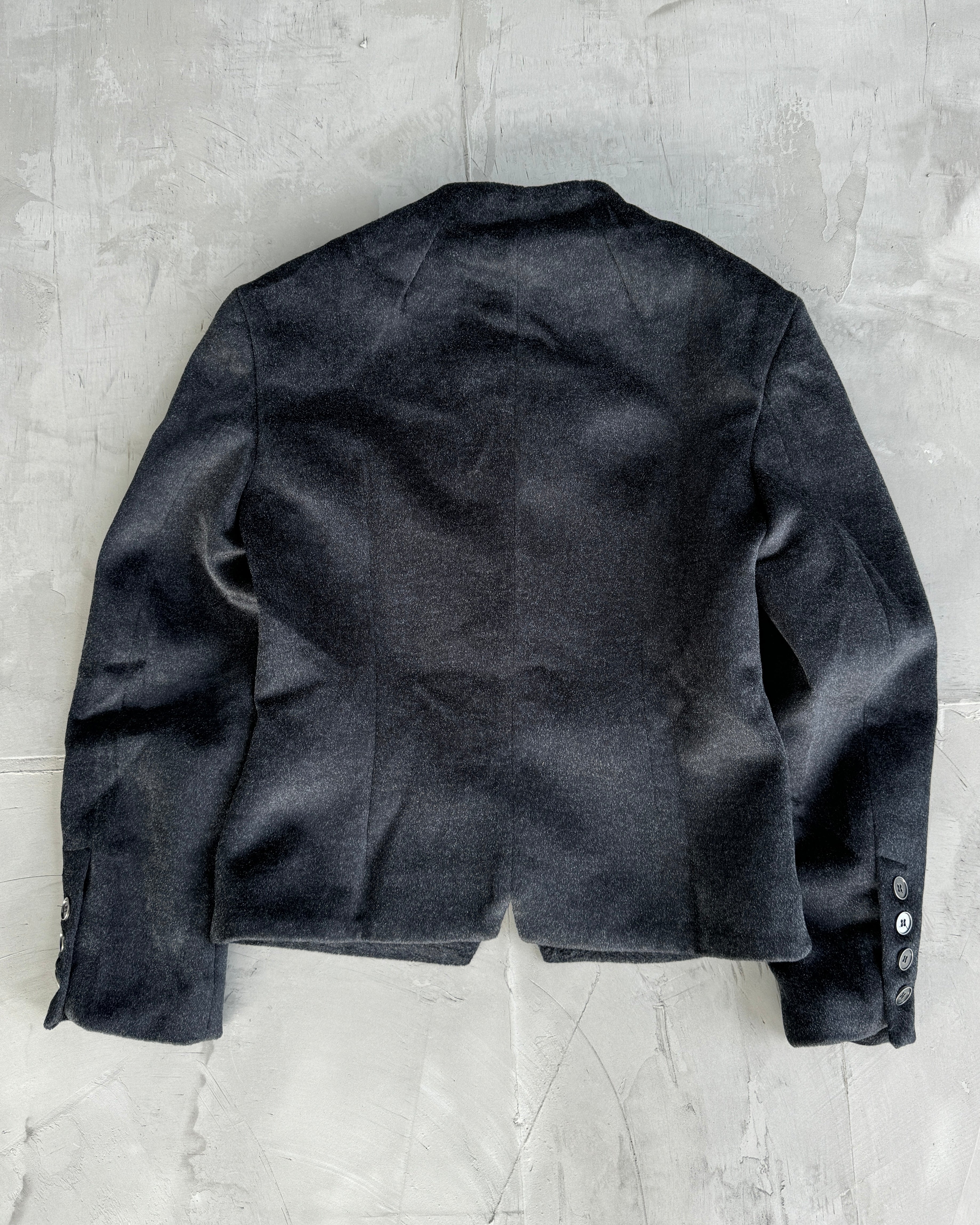 Asymmetric Button-Up Structured Jacket - S/M