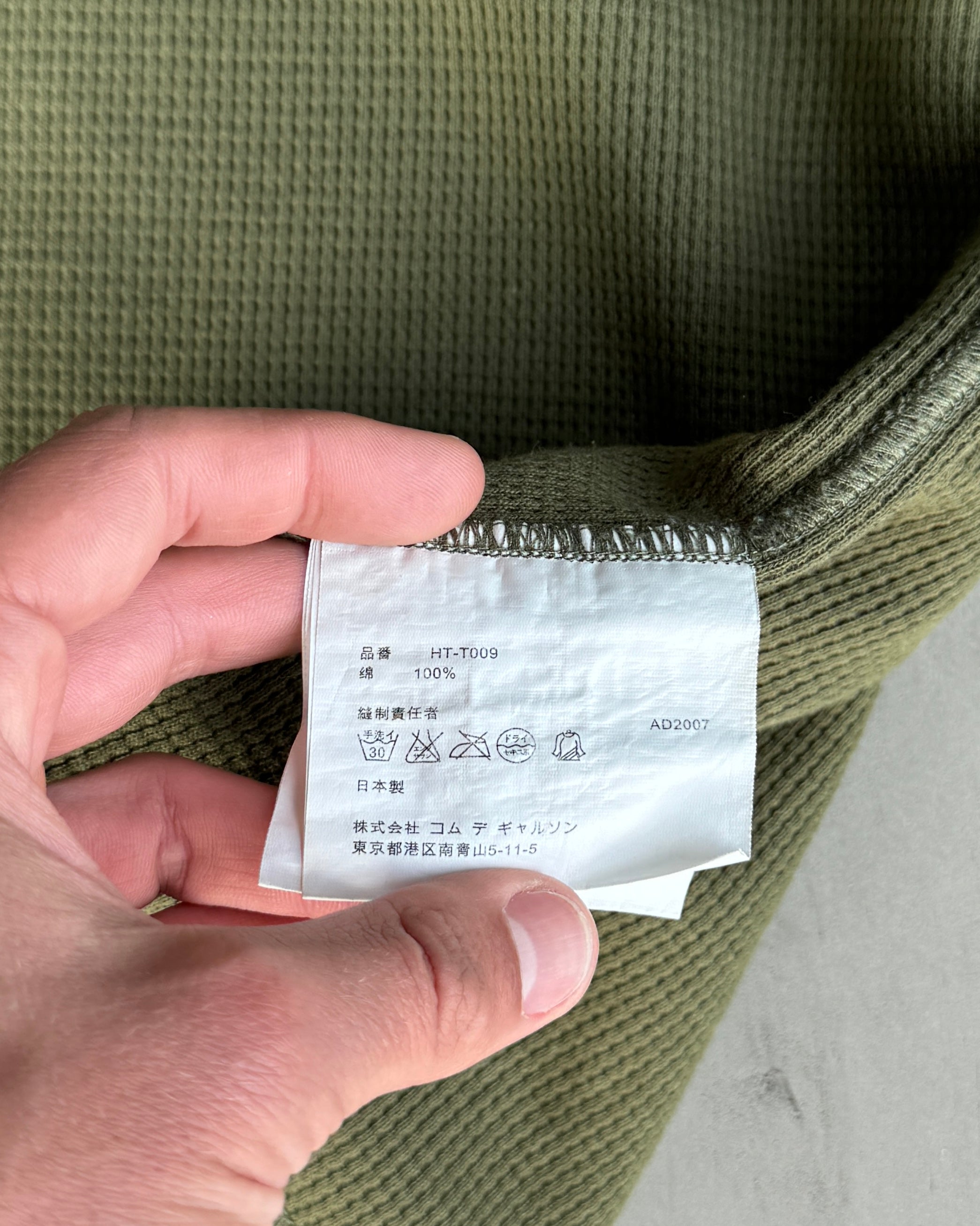 Comme Des Garçons Homme AW07 Logo Waffle Sweater - L