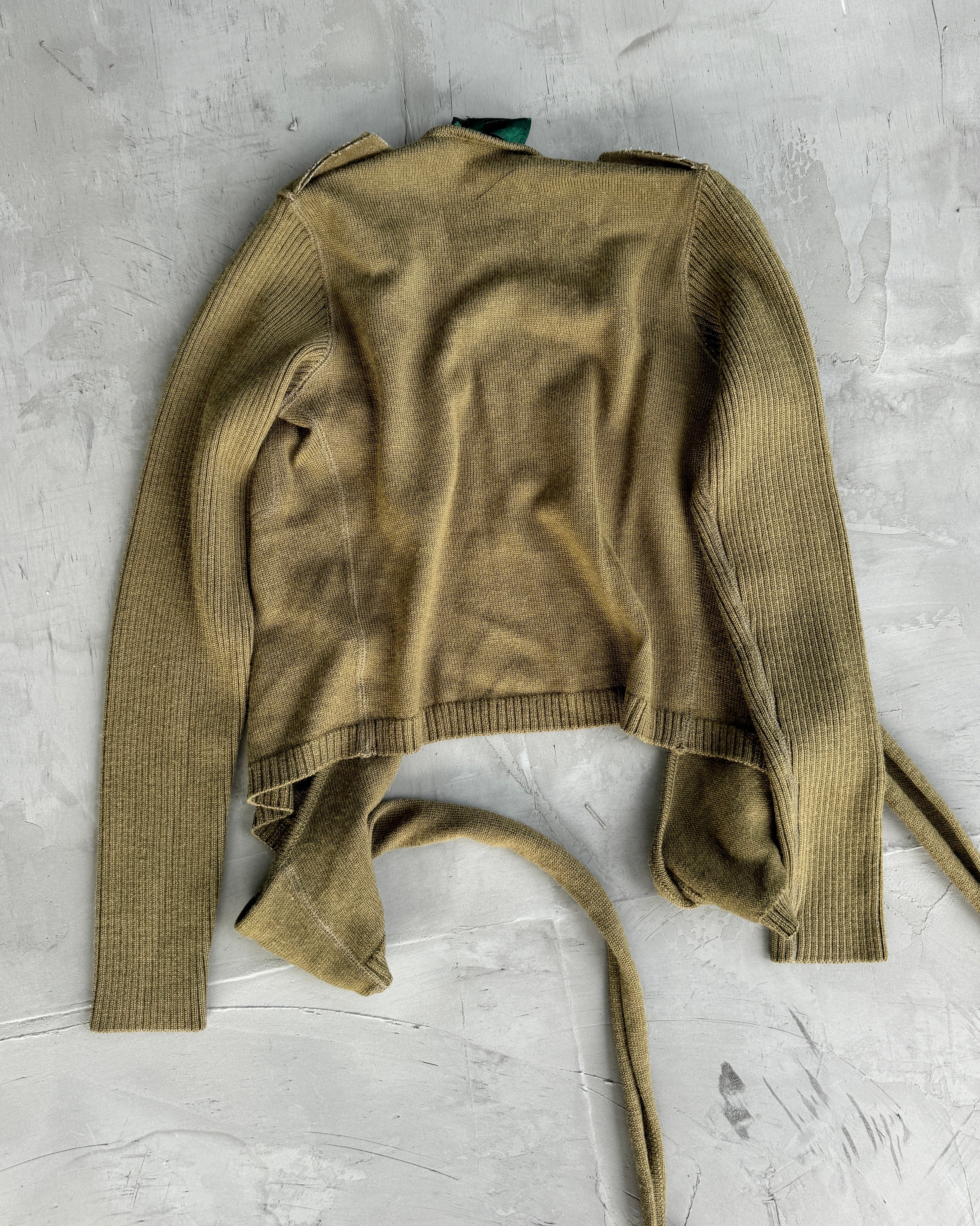 Jean‑Paul Gaultier 1980's Wool Wrap Military Cardigan - M