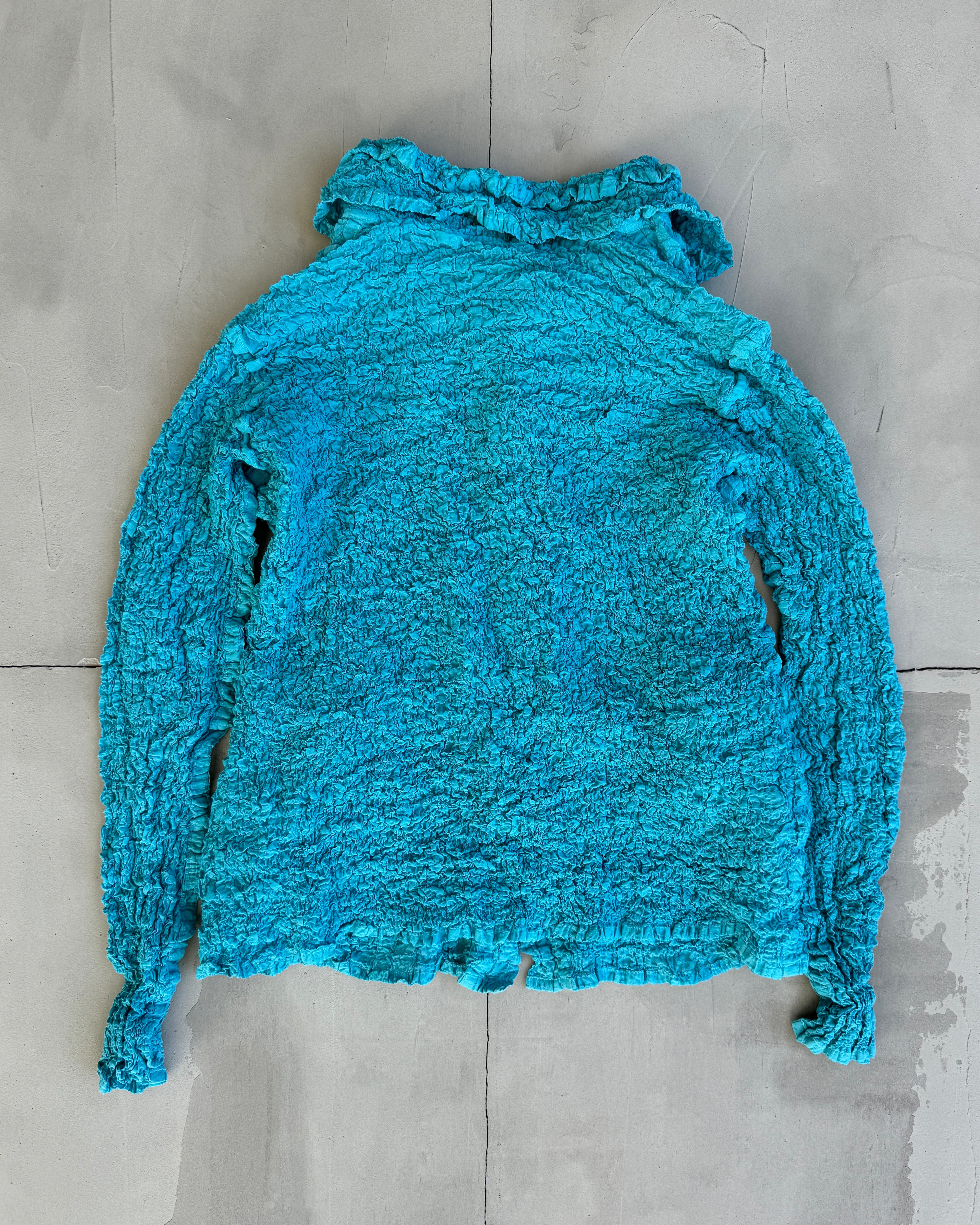 ISSEY MIYAKE SAMPLE PLEATED BUTTON UP CARDIGAN