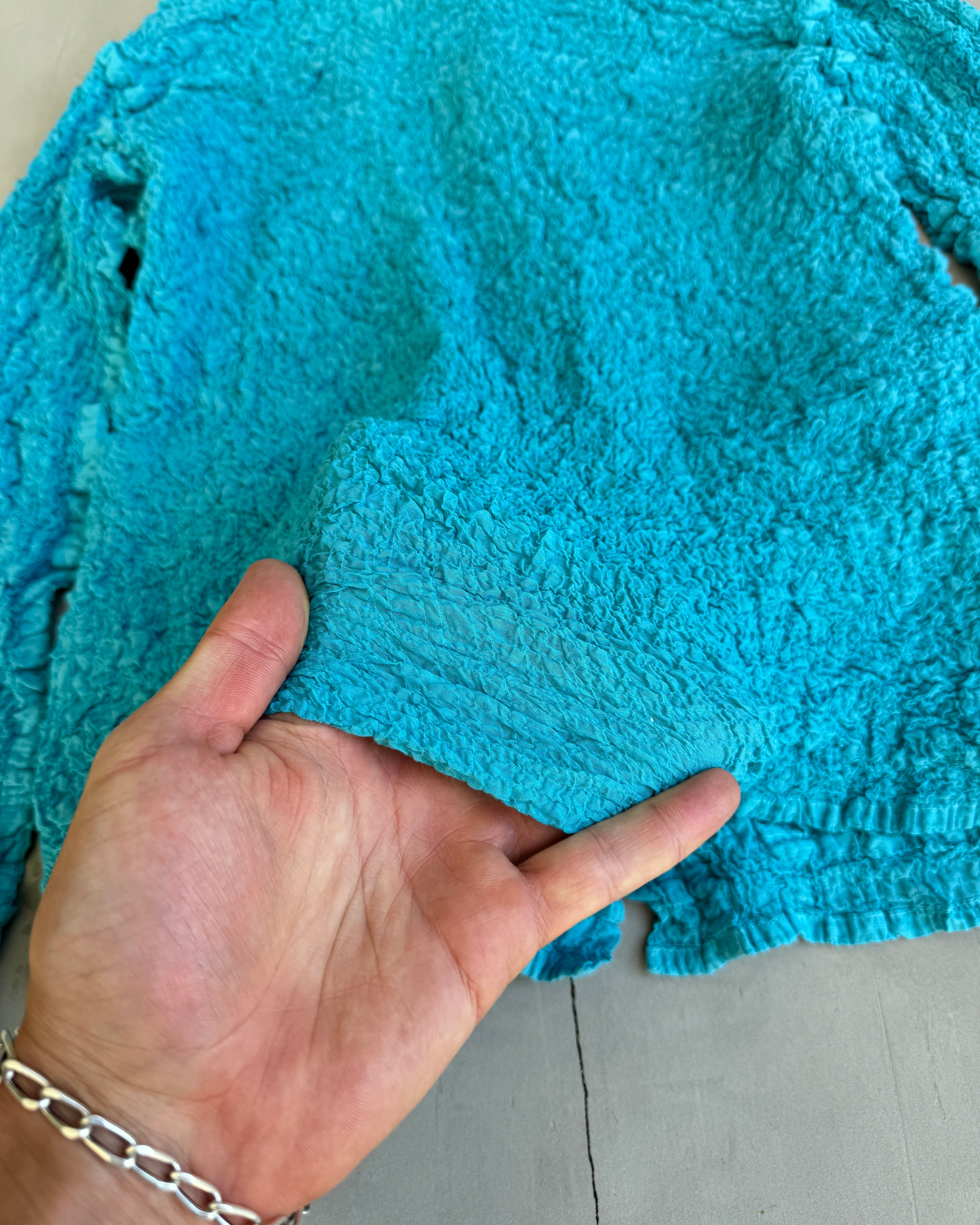 ISSEY MIYAKE SAMPLE PLEATED BUTTON UP CARDIGAN