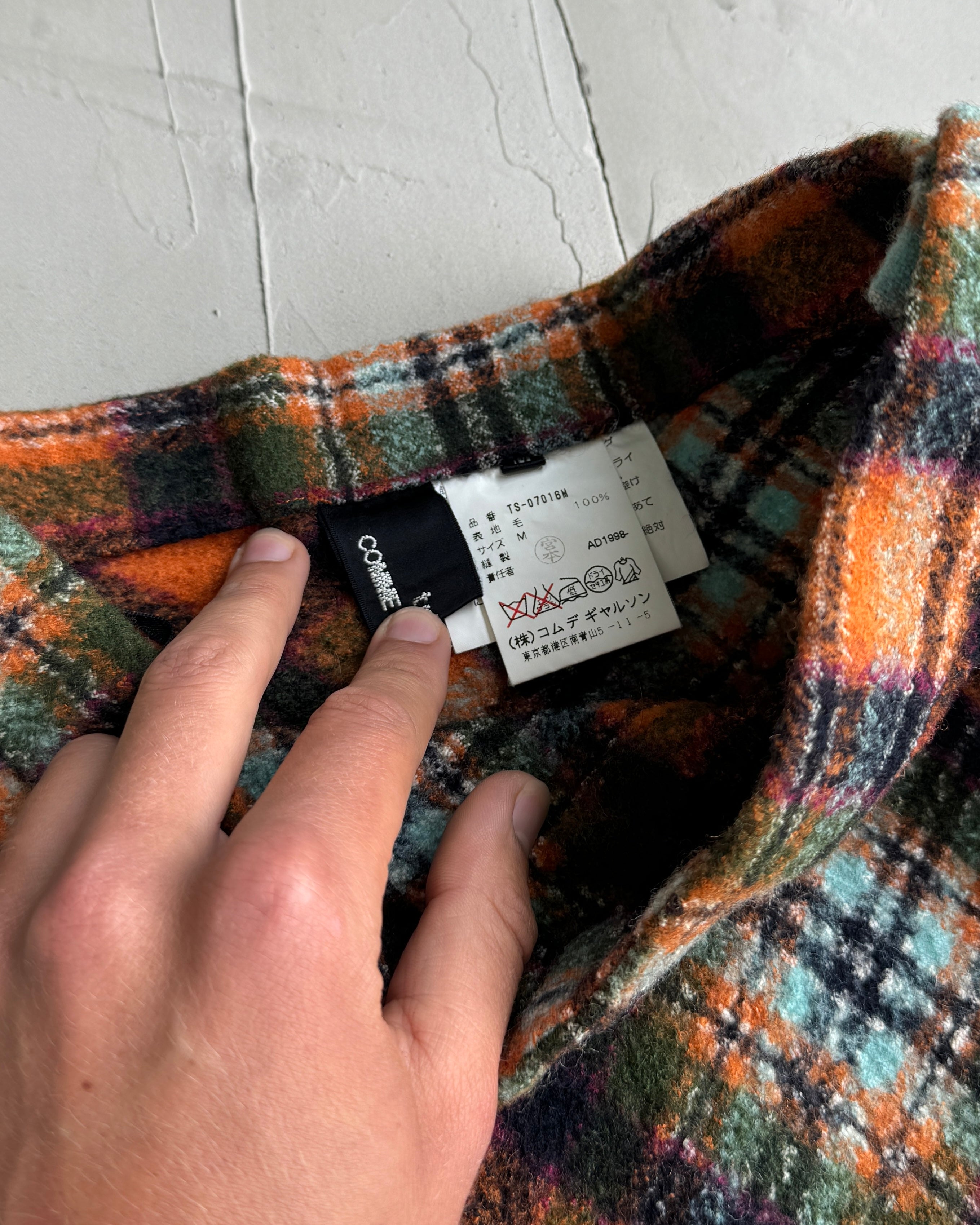 COMME DES GARCONS AW98 WOOL TARTAN MAXI SKIRT - XS