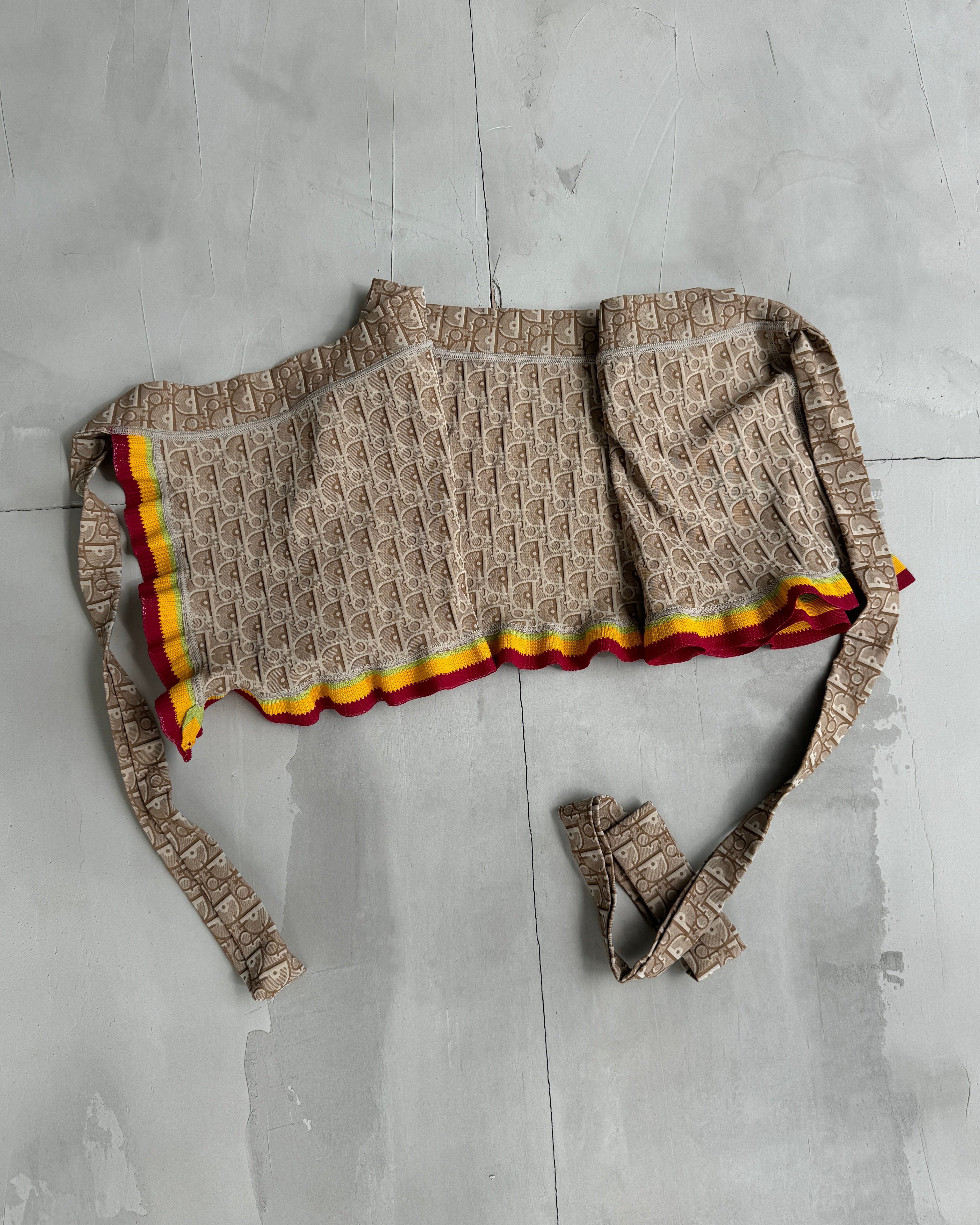 CHRISTIAN DIOR BY GALLIANO 2004 RASTA WRAP SKIRT - S