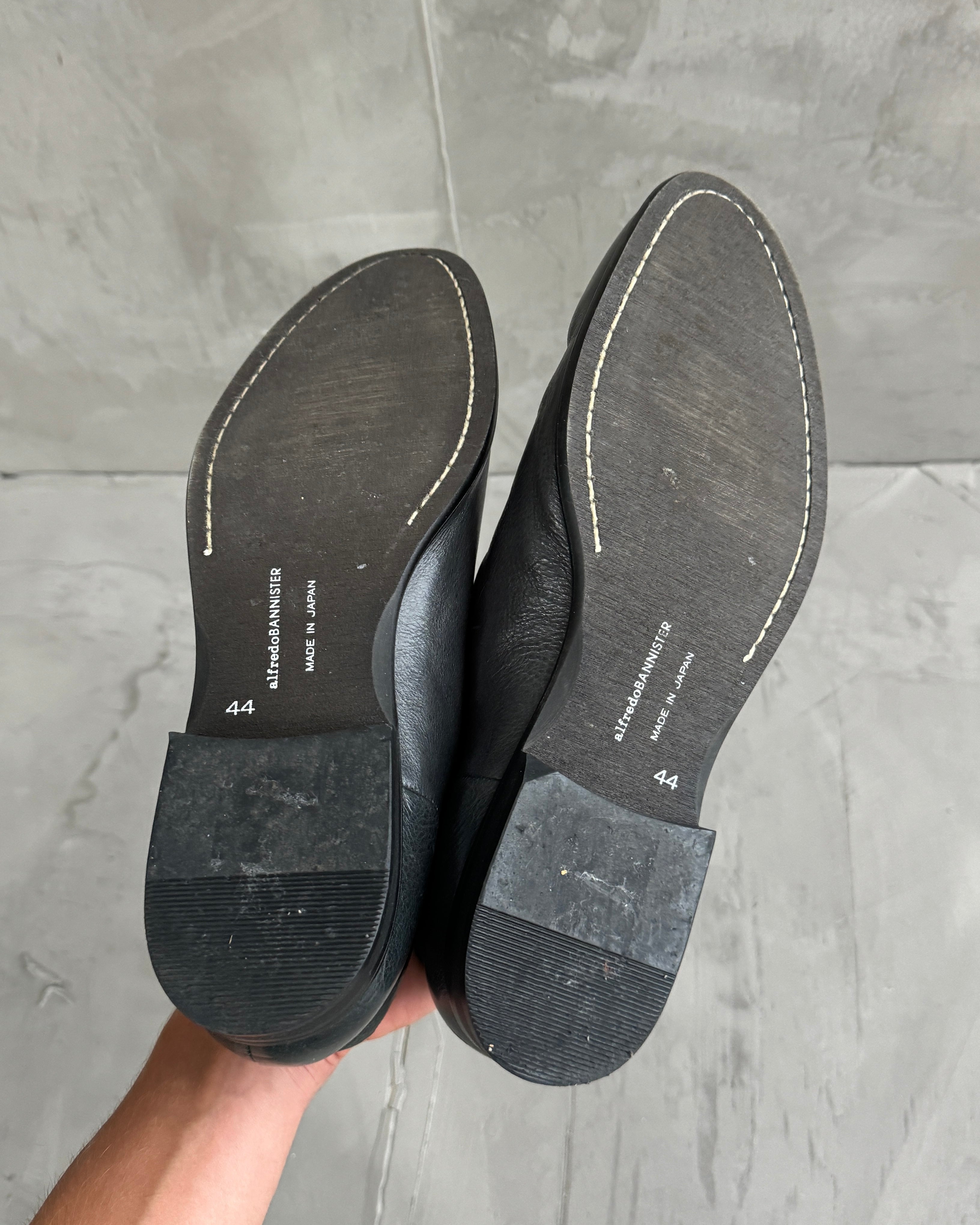 ALFREDO BANNISTER MADE IN JAPAN SLIP-ON LEATHER SHOES - EU44 / UK 9