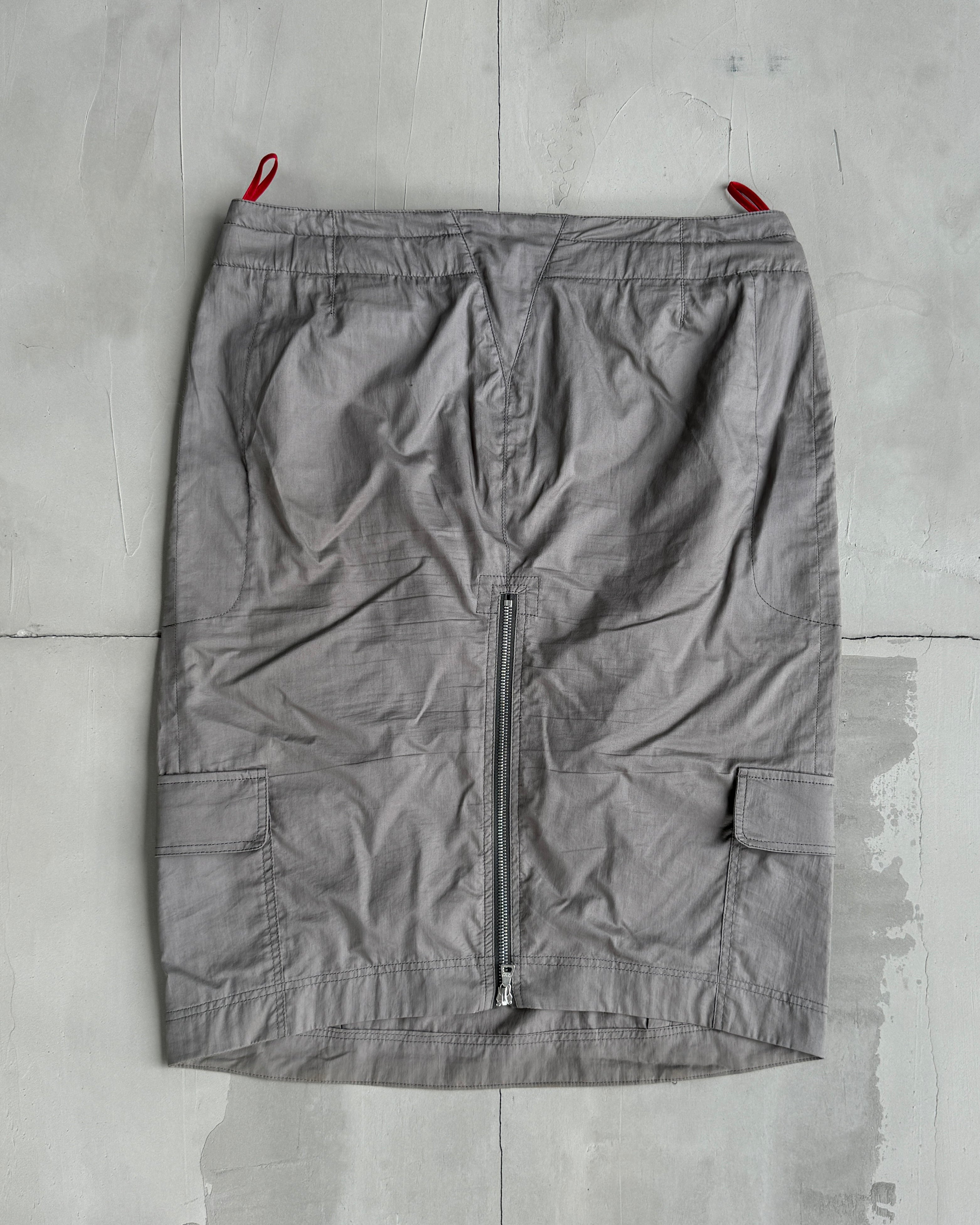 PRADA BUCKLE CARGO MIDI SKIRT - M/L