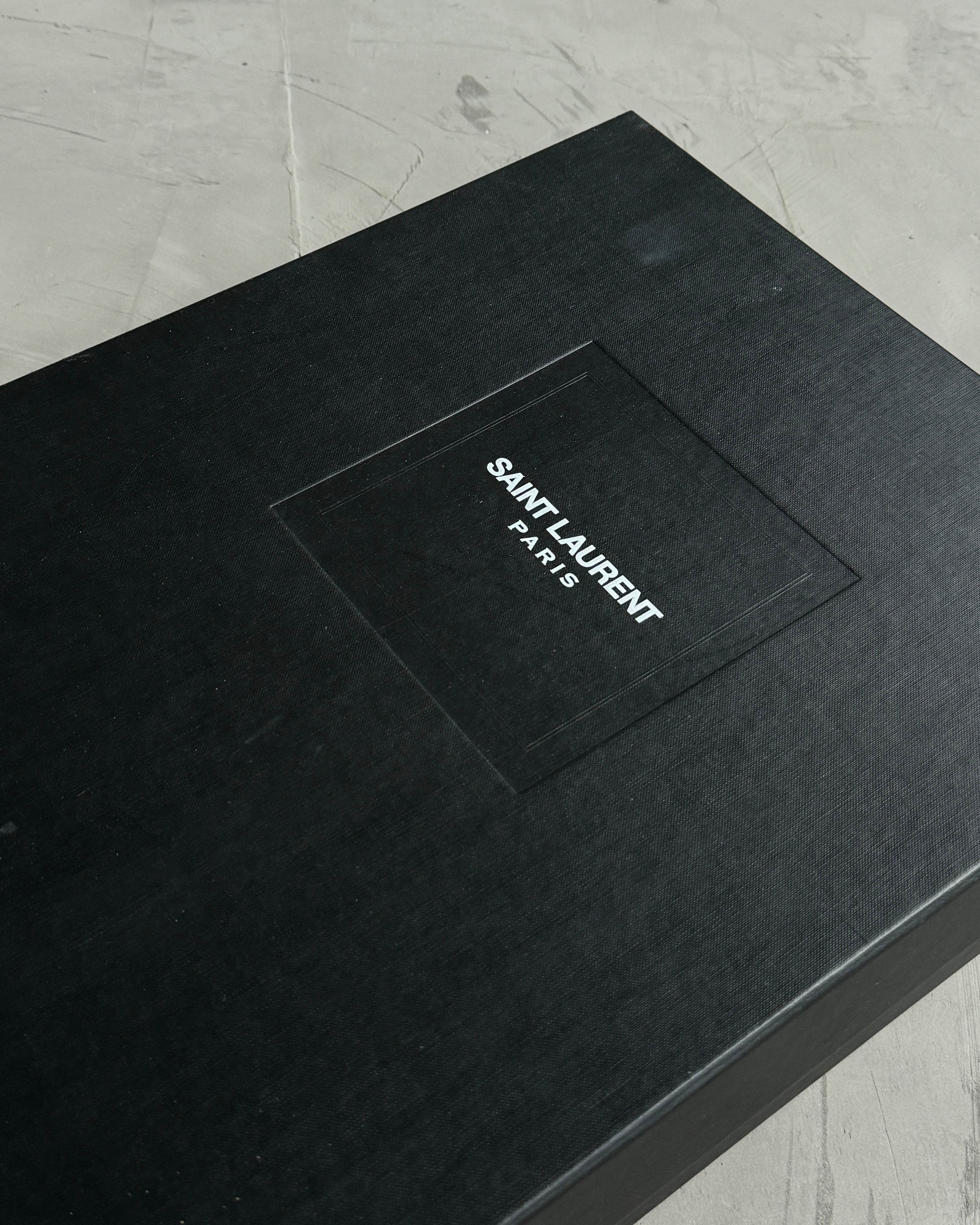 Yves Saint Laurent FW2014 Studded Black Leather Riding Boots - EU 40