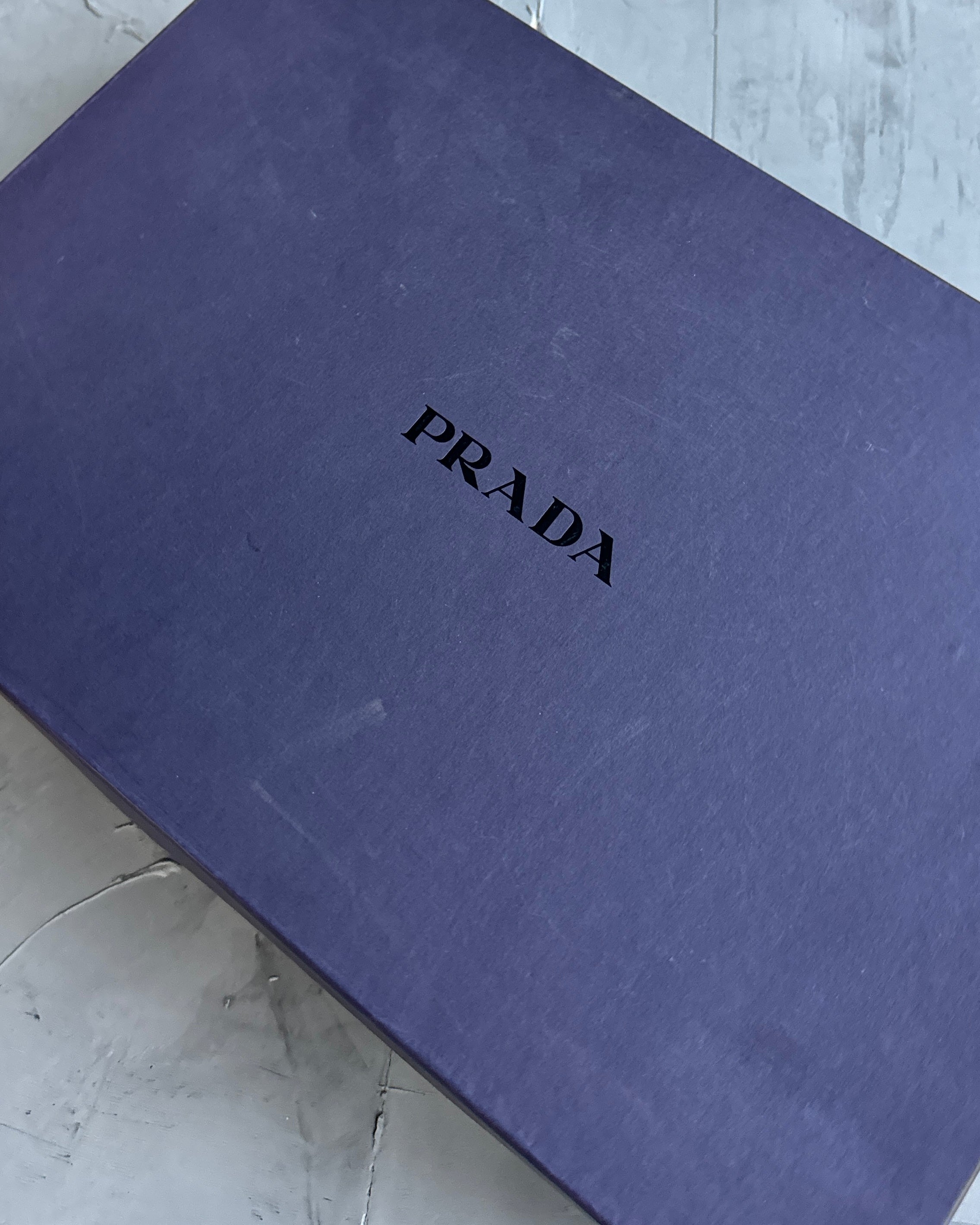 PRADA FW06 TWO-TONE LEATHER BLOCK HEELED BOOTS