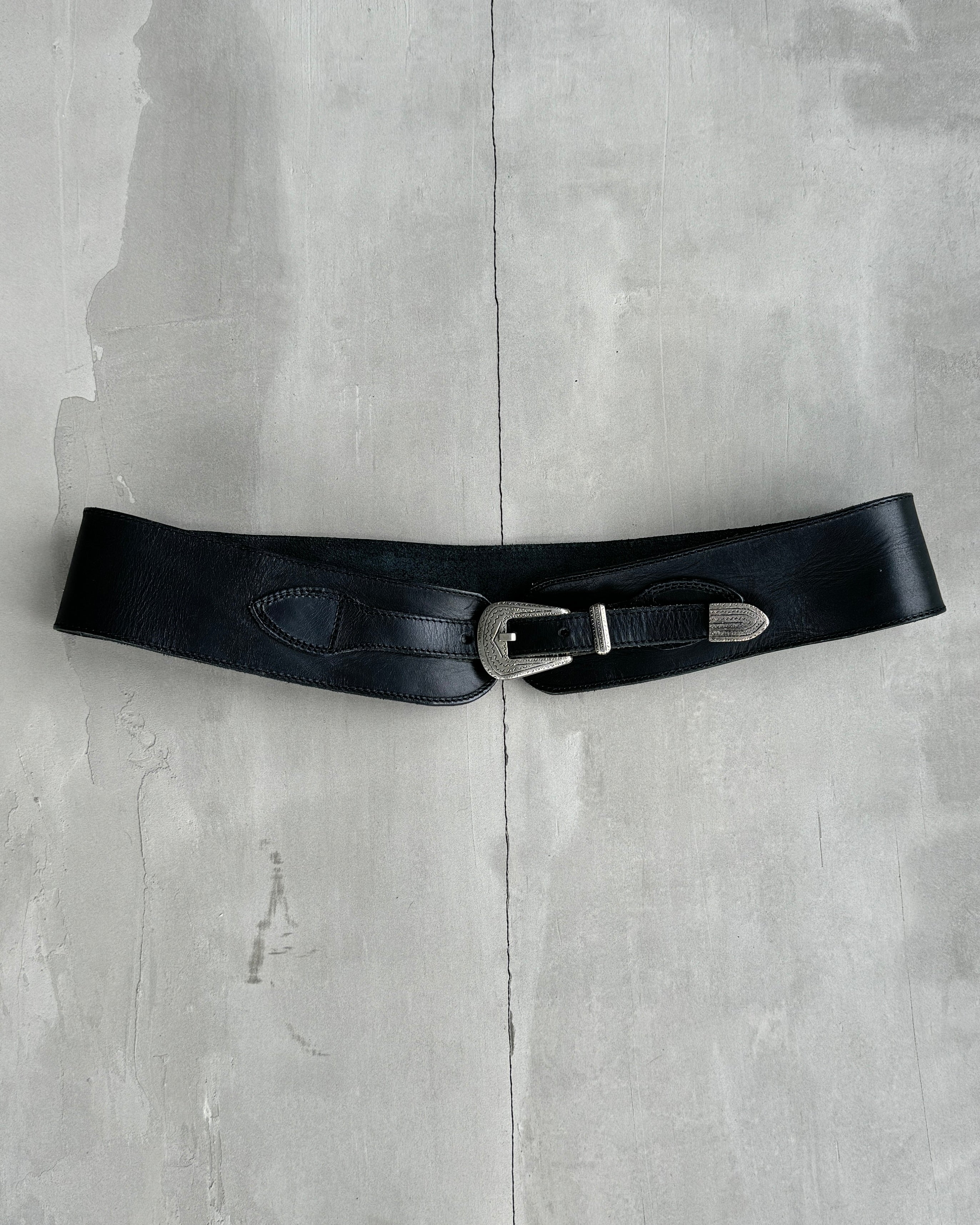 KENZO WESTERN LEATHER BELT - M