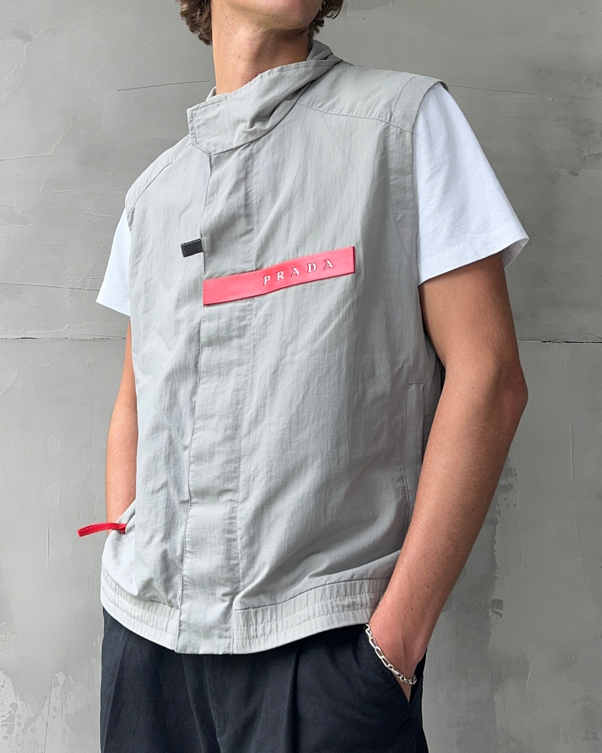 PRADA LUNA ROSSA WAISTCOAT JACKET - L