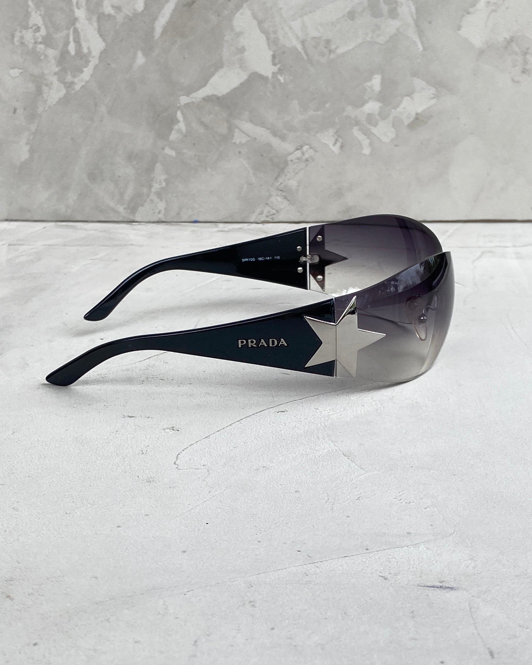 PRADA 2000'S WRAP AROUND STAR SUNGLASSES