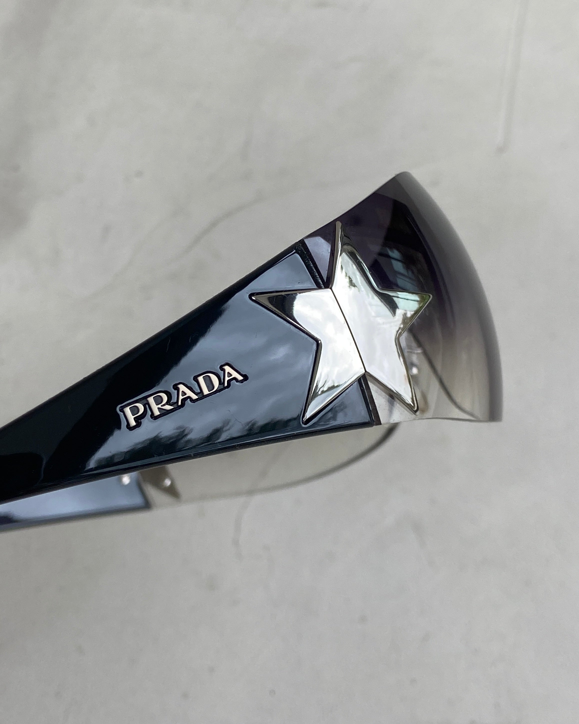 PRADA 2000'S WRAP AROUND STAR SUNGLASSES