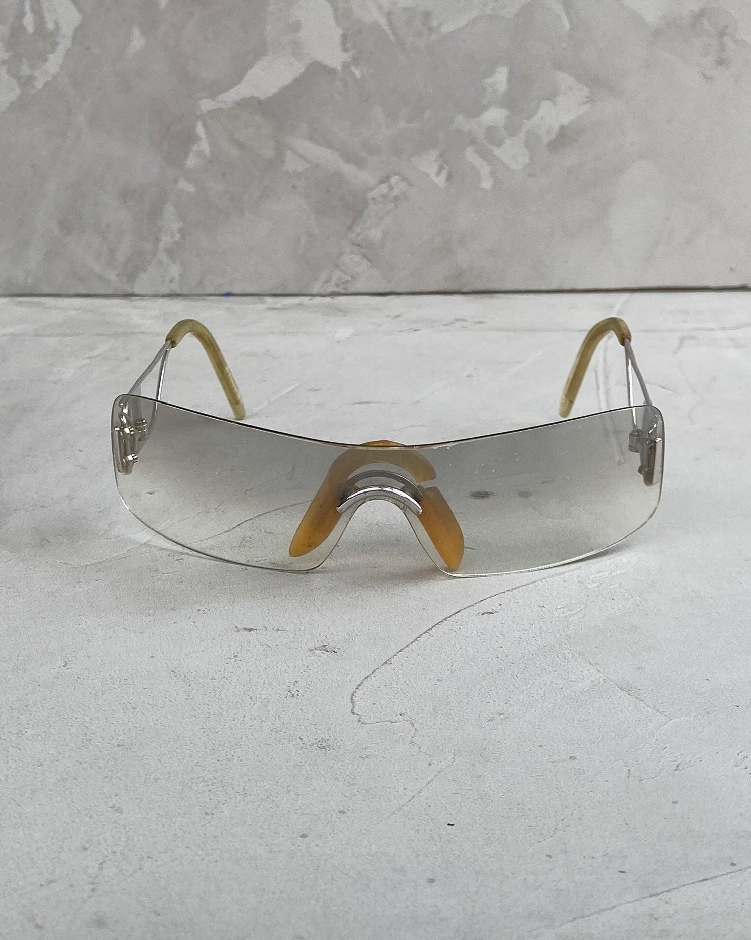 DIOR "MISS DIORELLA" WRAP AROUND CLEAR SUNGLASSES