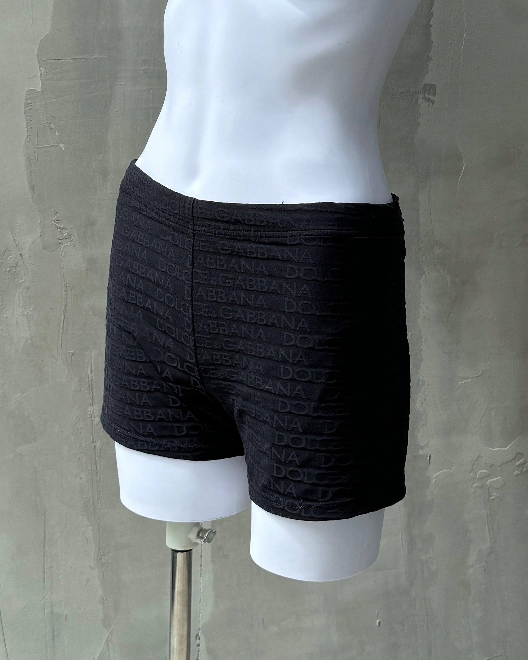 DOLCE & GABBANA D&G MARE MINI BLACK SHORTS - L