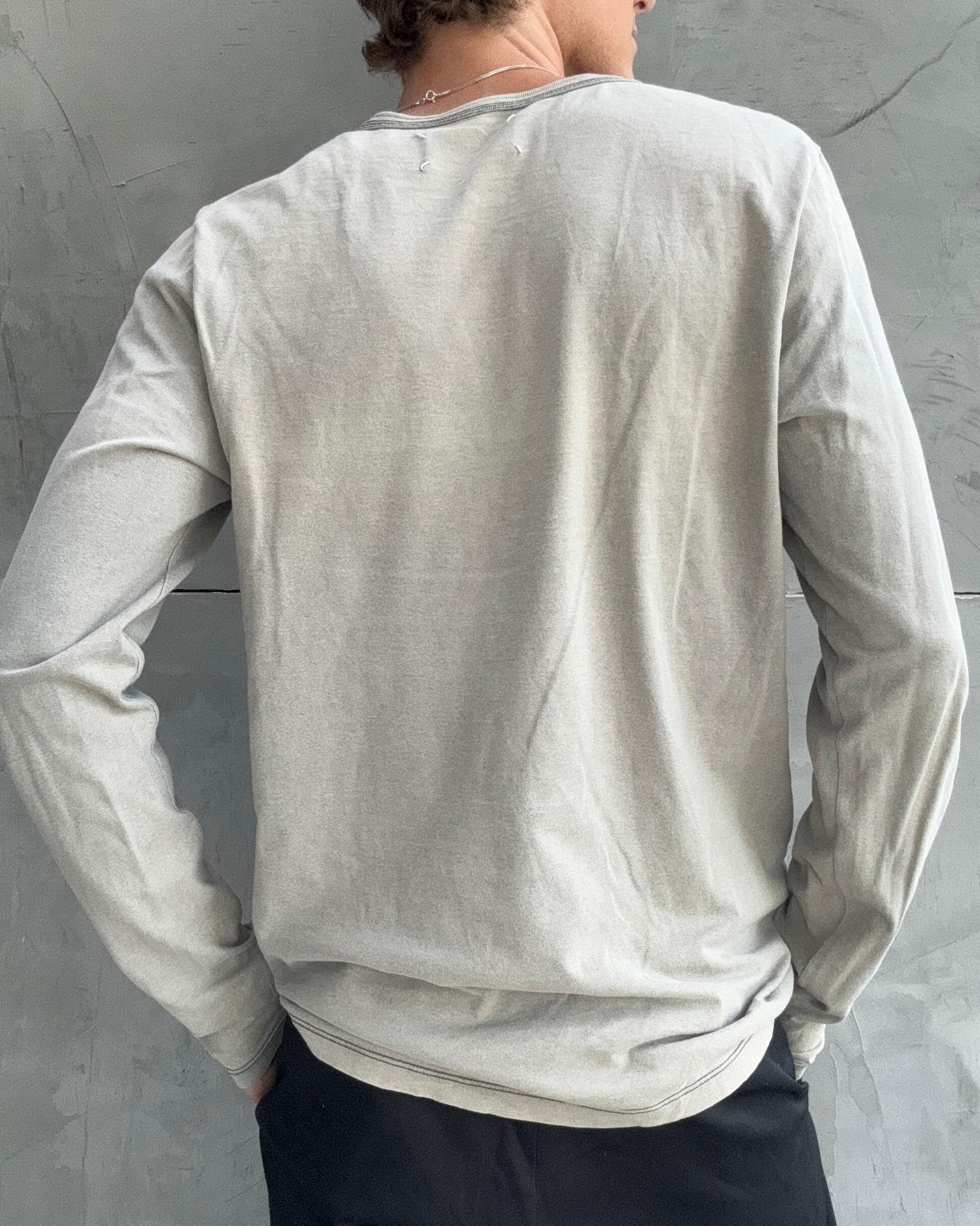 MAISON MARTIN MARGIELA LONG SLEEVE SUNBLEACHED TOP - L/XL