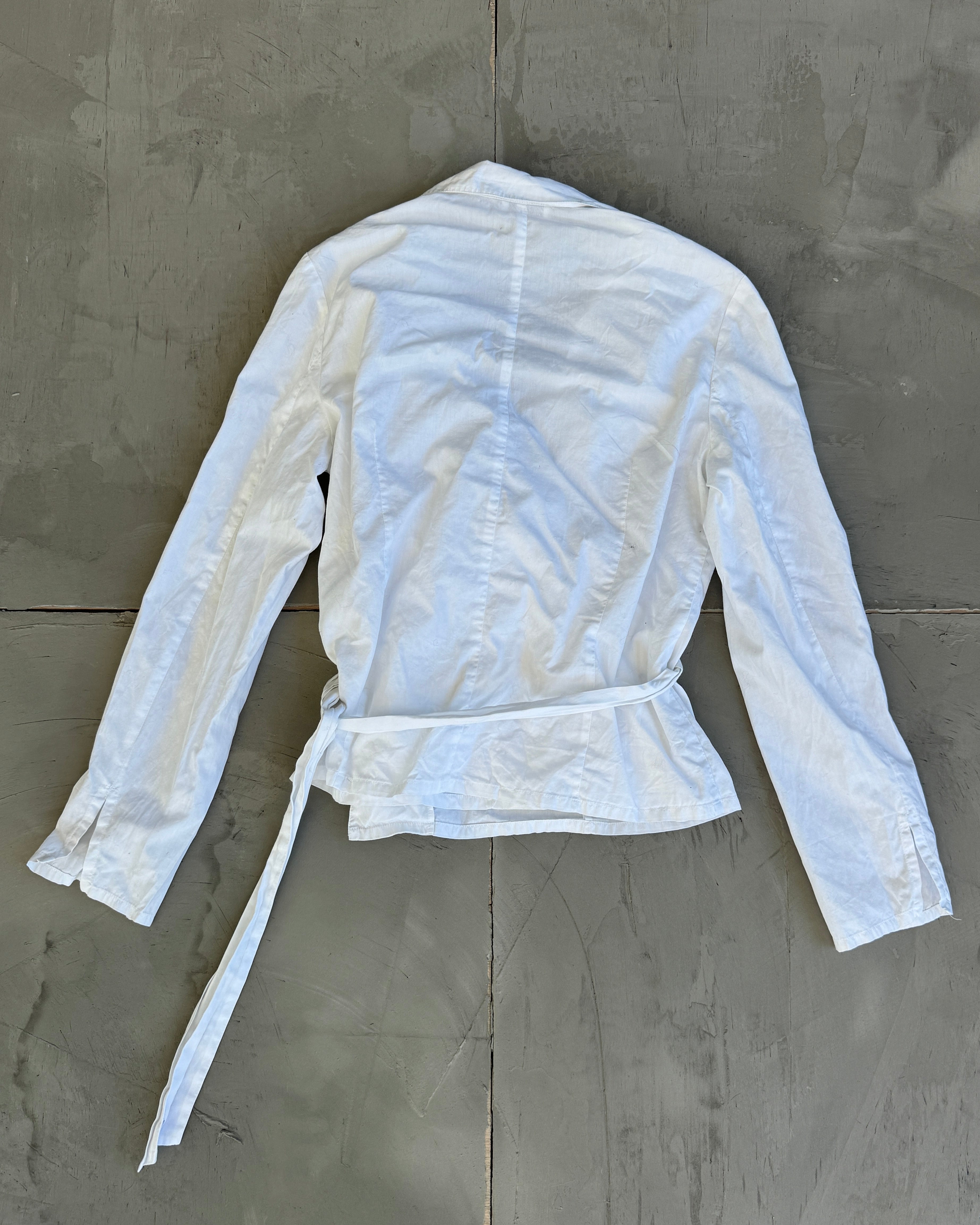 Cacharel Wrap Around White Shirt Top - S/M