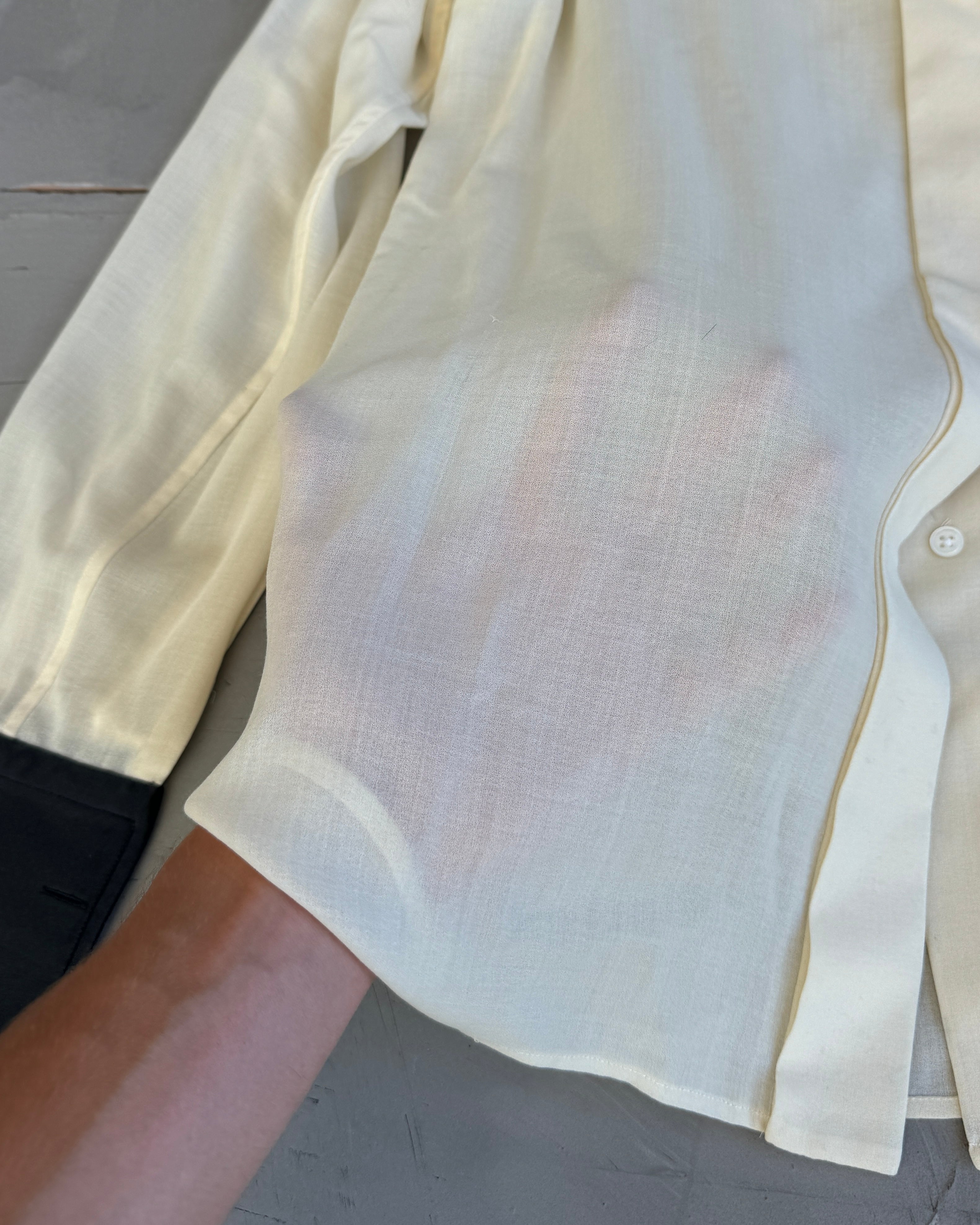 Marc Jacobs Dagger Collar Sheer Wool Shirt