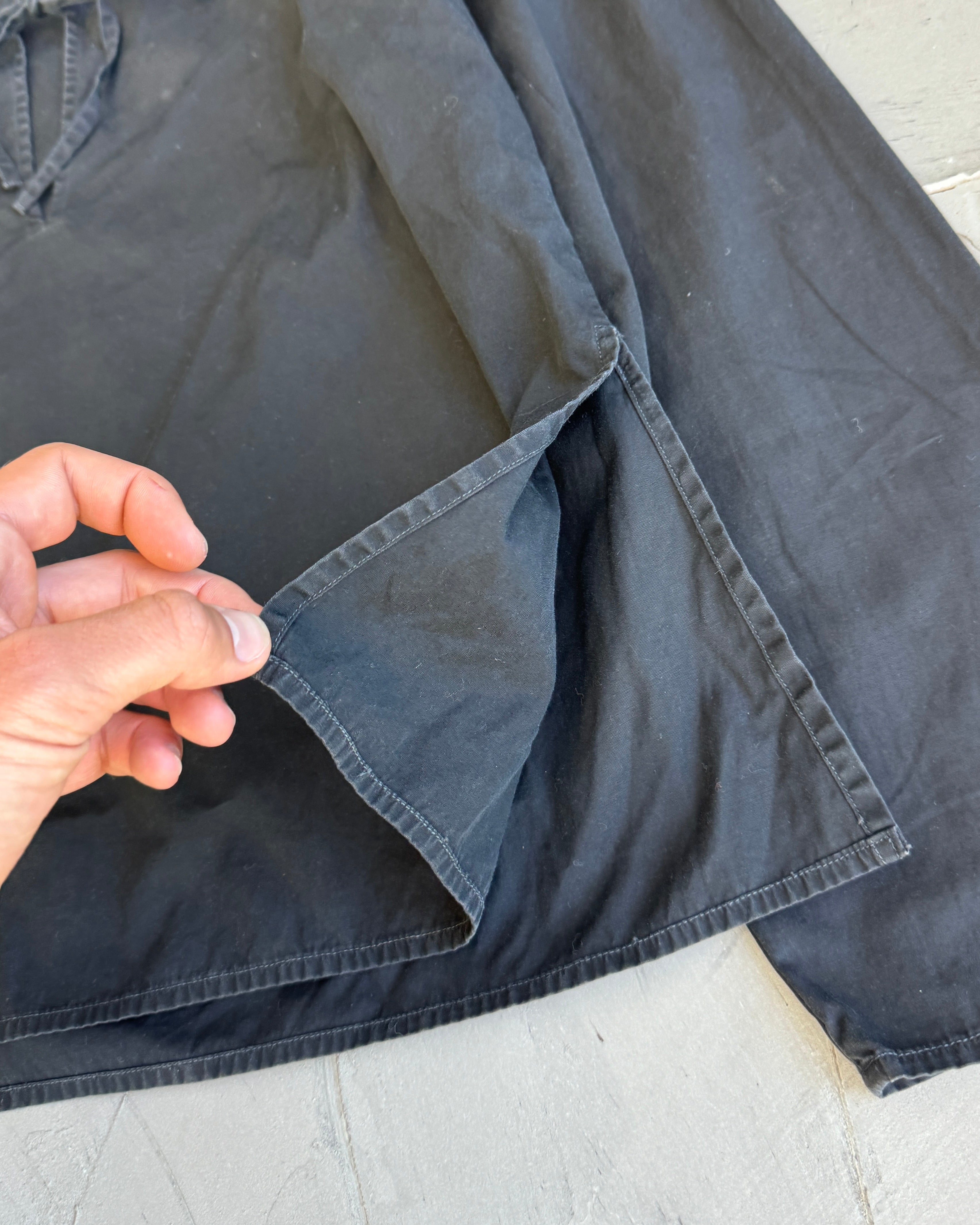 Yves Saint Laurent 90's Rive Gauche Black Cotton Blouse Shirt - M