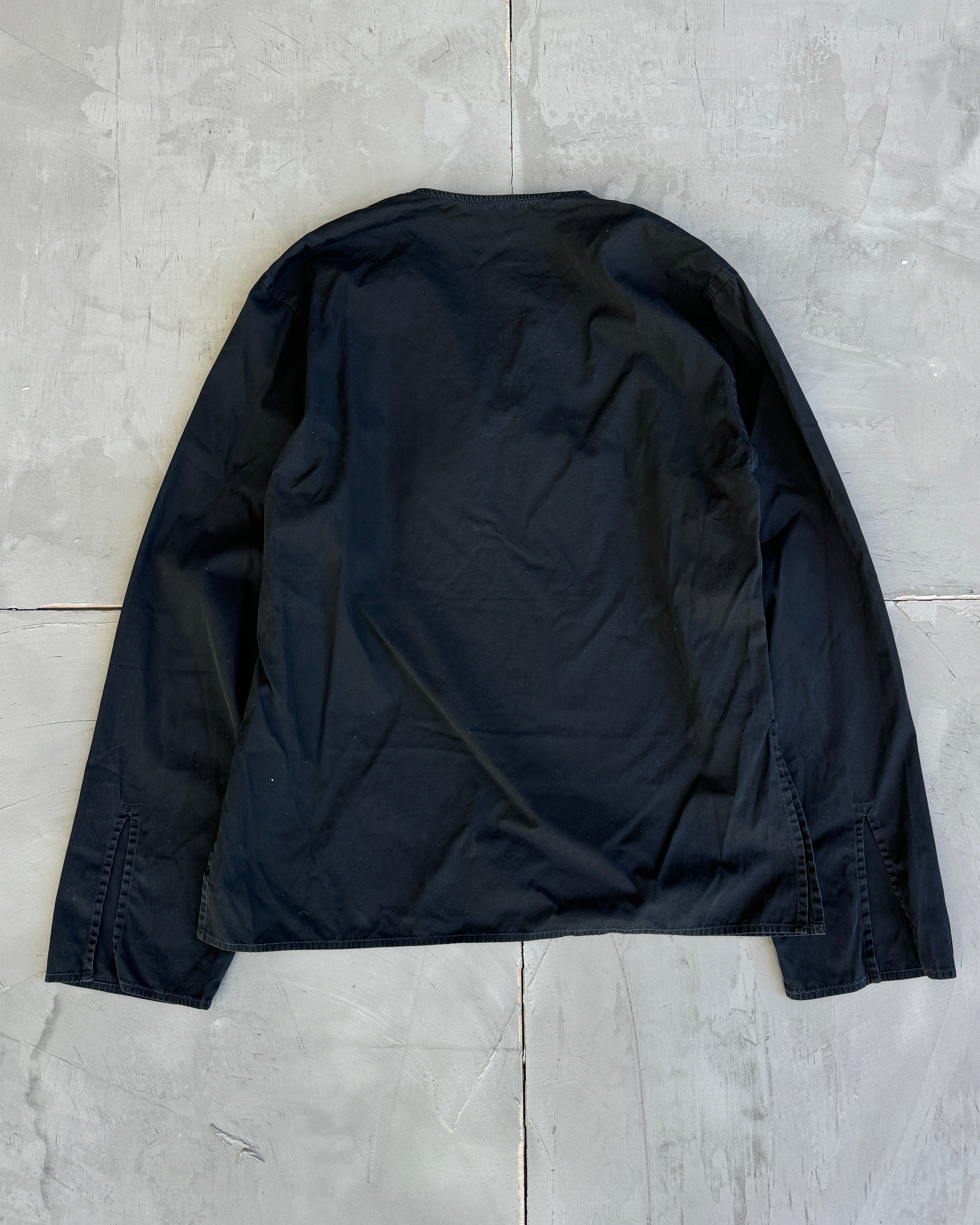 Yves Saint Laurent 90's Rive Gauche Black Cotton Blouse Shirt - M