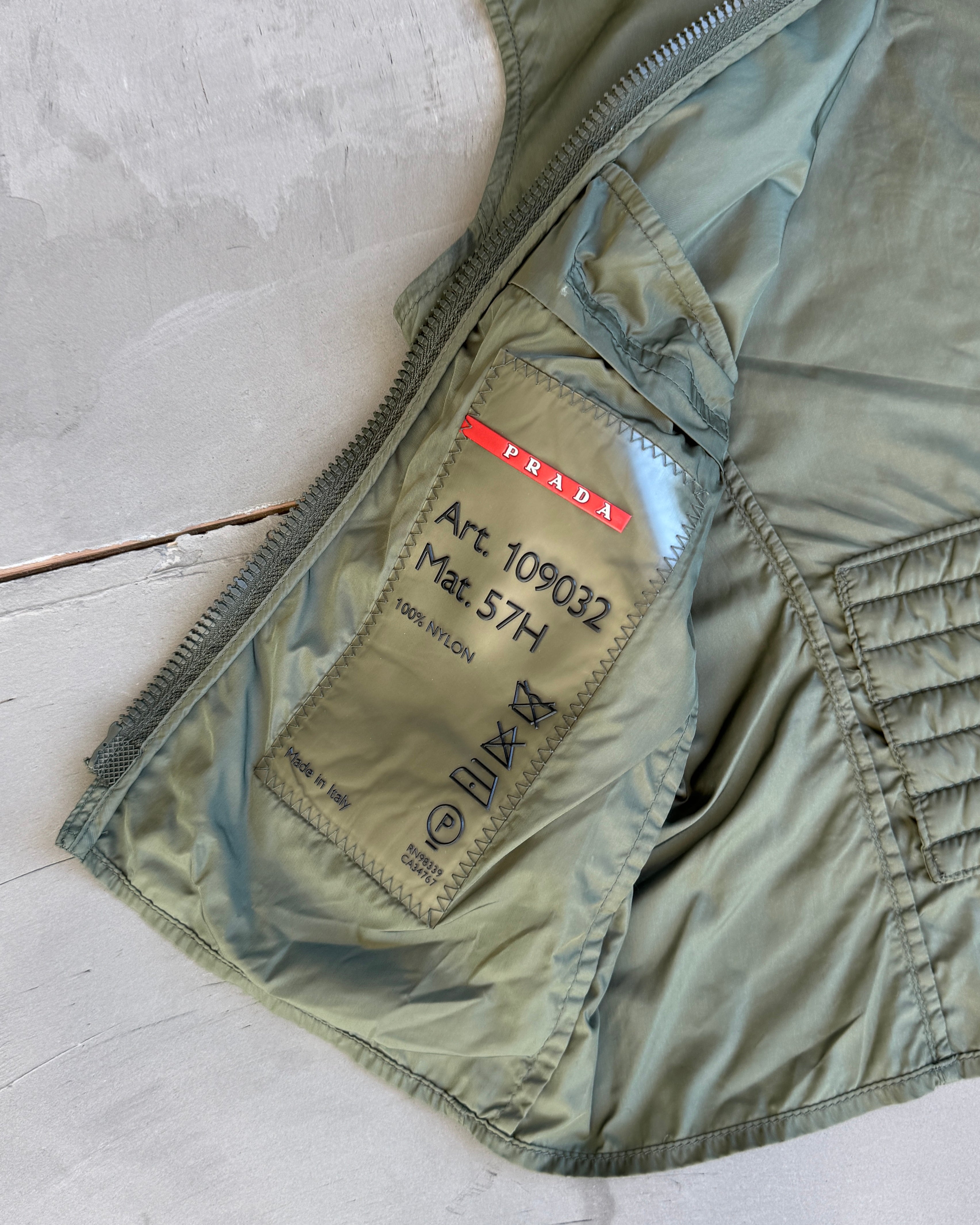 Prada Sport SS00 Nylon Hooded Vest - M