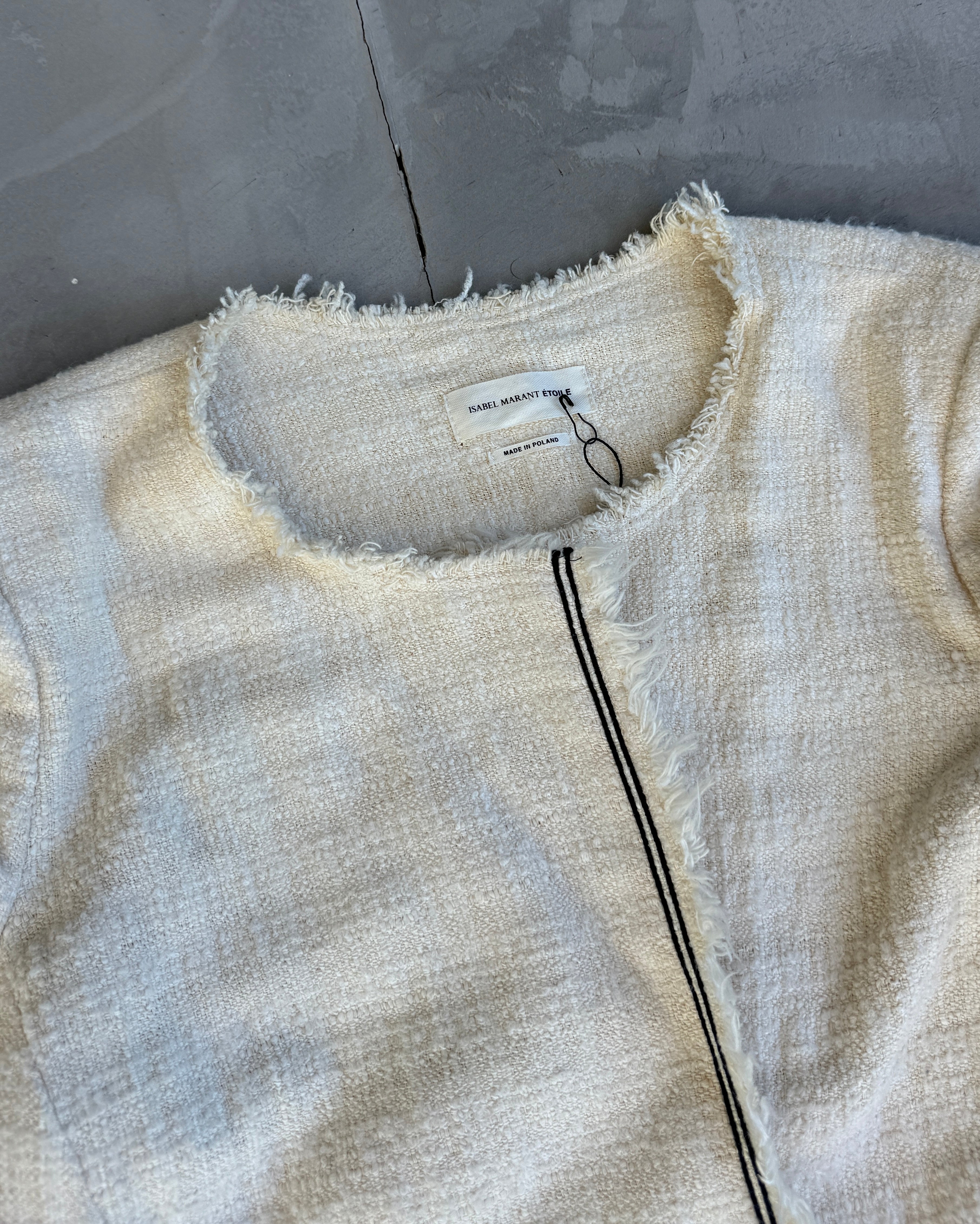 Isabel Marant Étoile Textured Cotton Asymmetric Jacket - L