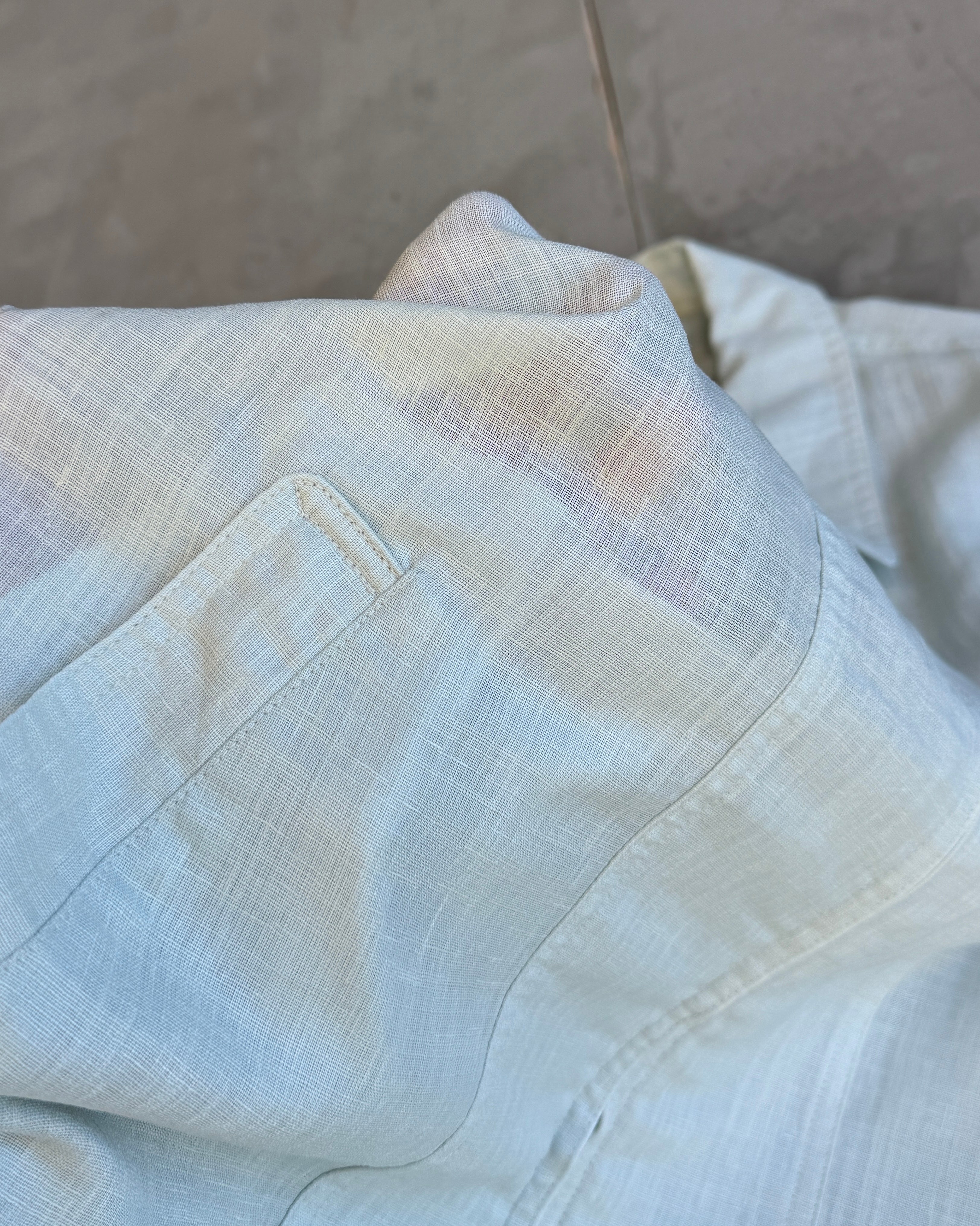 Yves Saint Laurent YSL Light Blue Linen Jacket