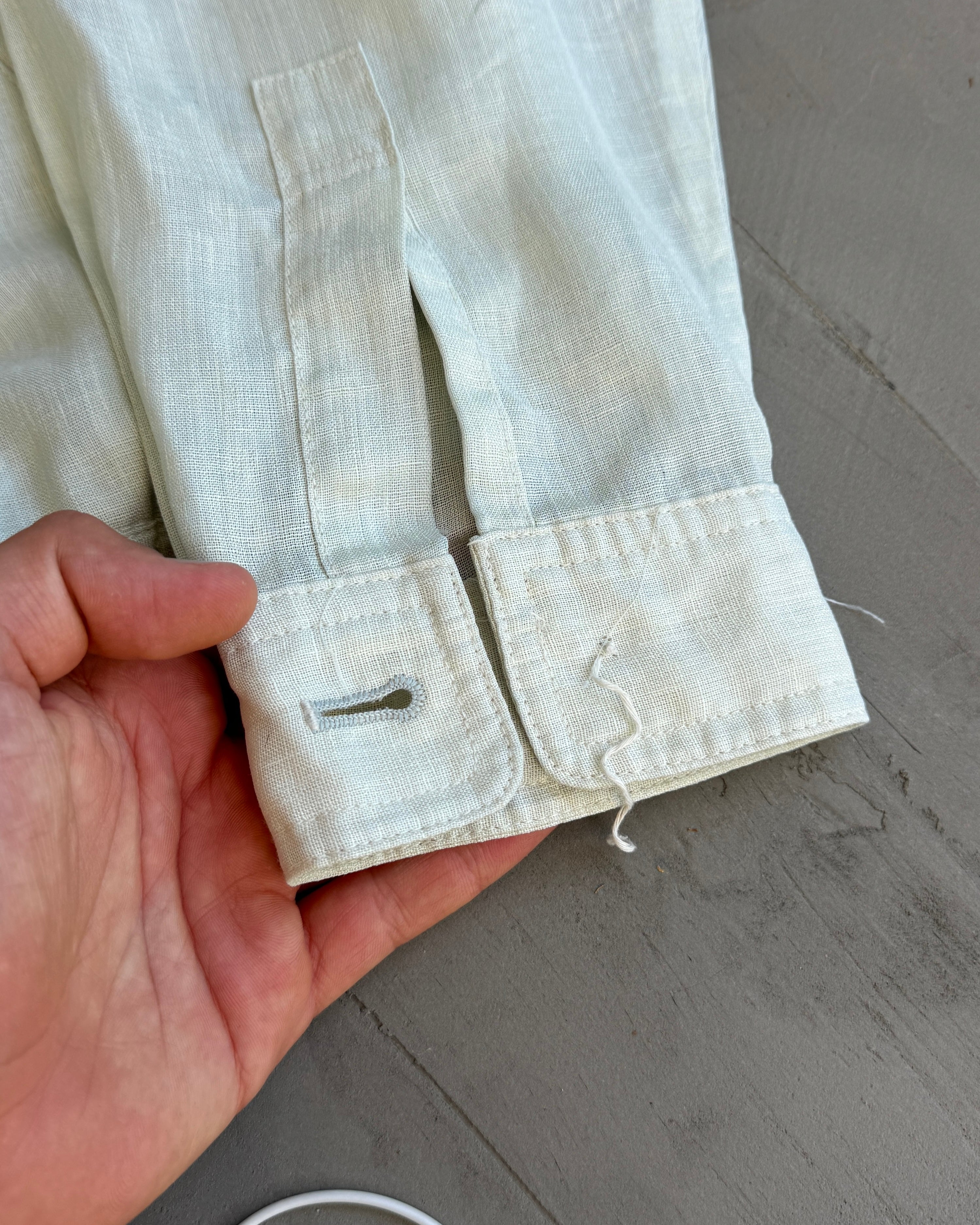 Yves Saint Laurent YSL Light Blue Linen Jacket