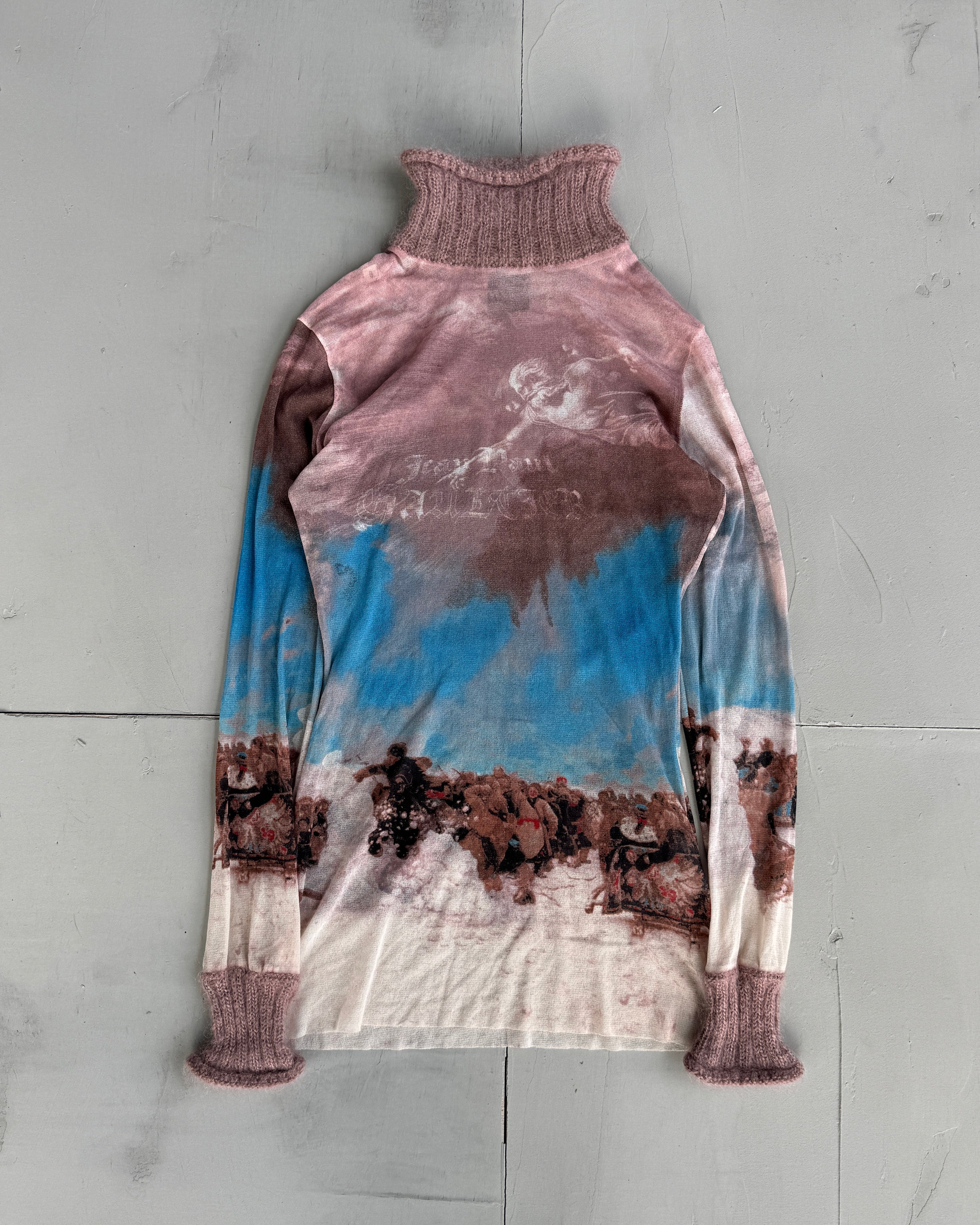 JEAN PAUL GAULTIER AW98 GRAPHIC MESH TOP - M