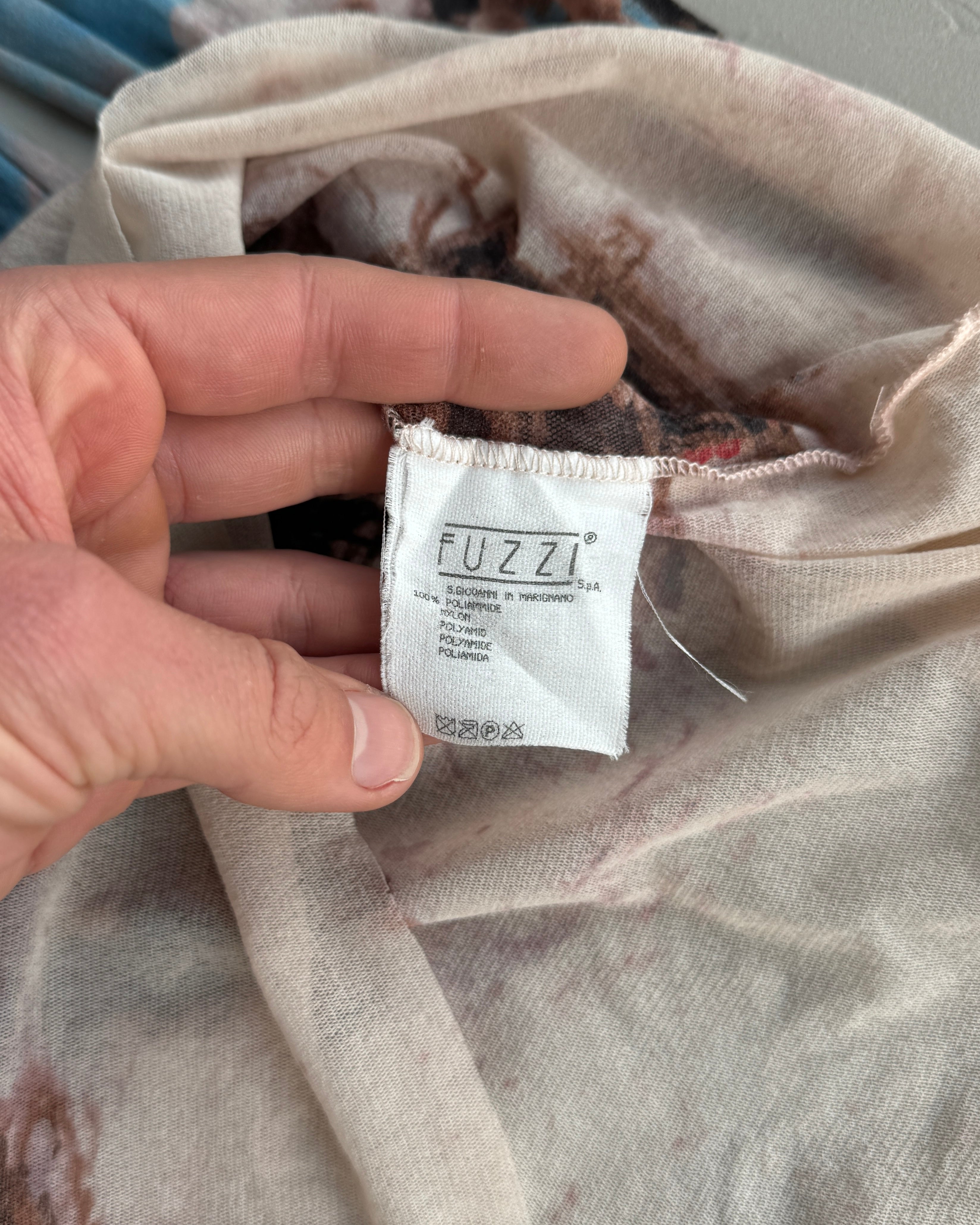 JEAN PAUL GAULTIER AW98 GRAPHIC MESH TOP - M