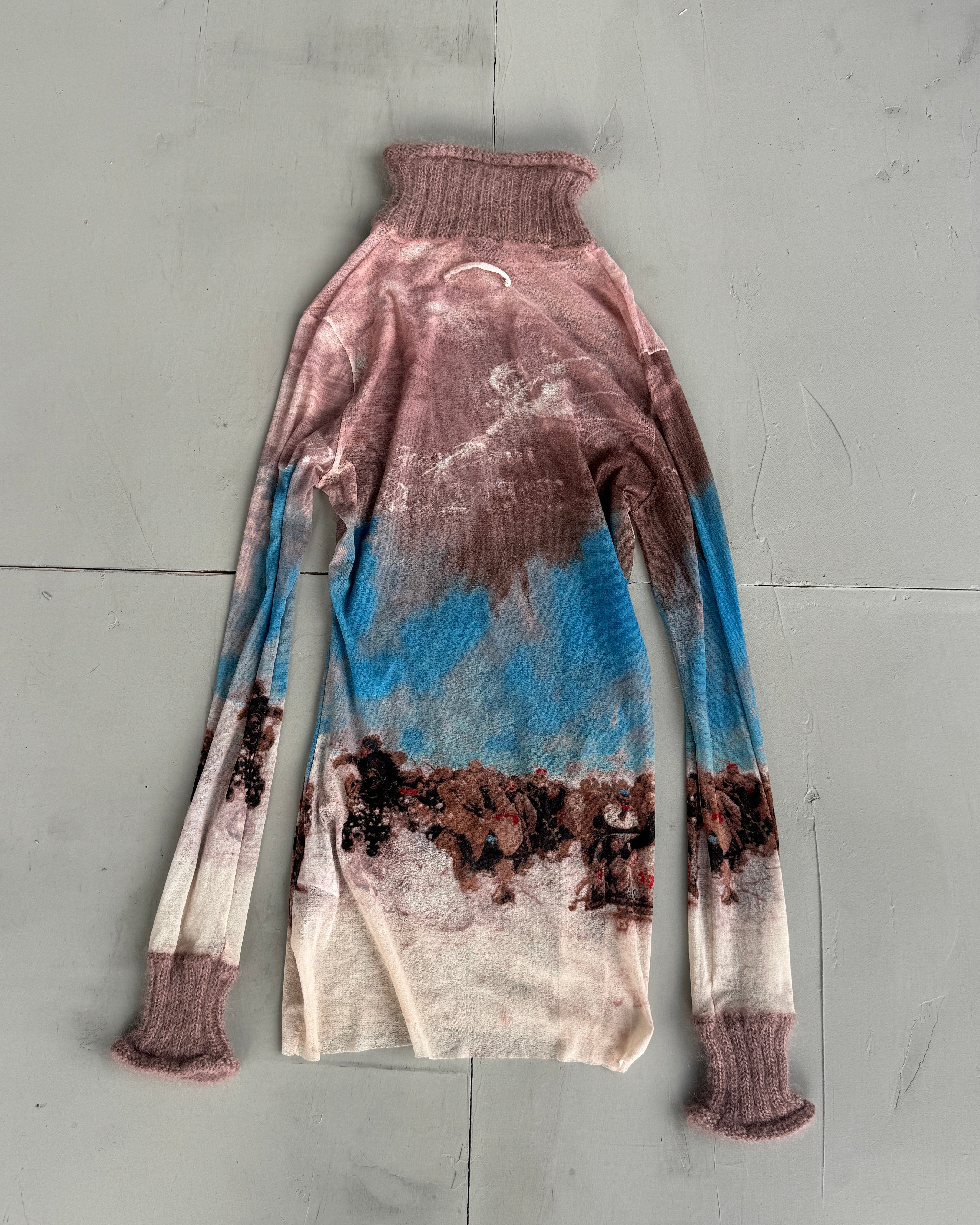 JEAN PAUL GAULTIER AW98 GRAPHIC MESH TOP - M