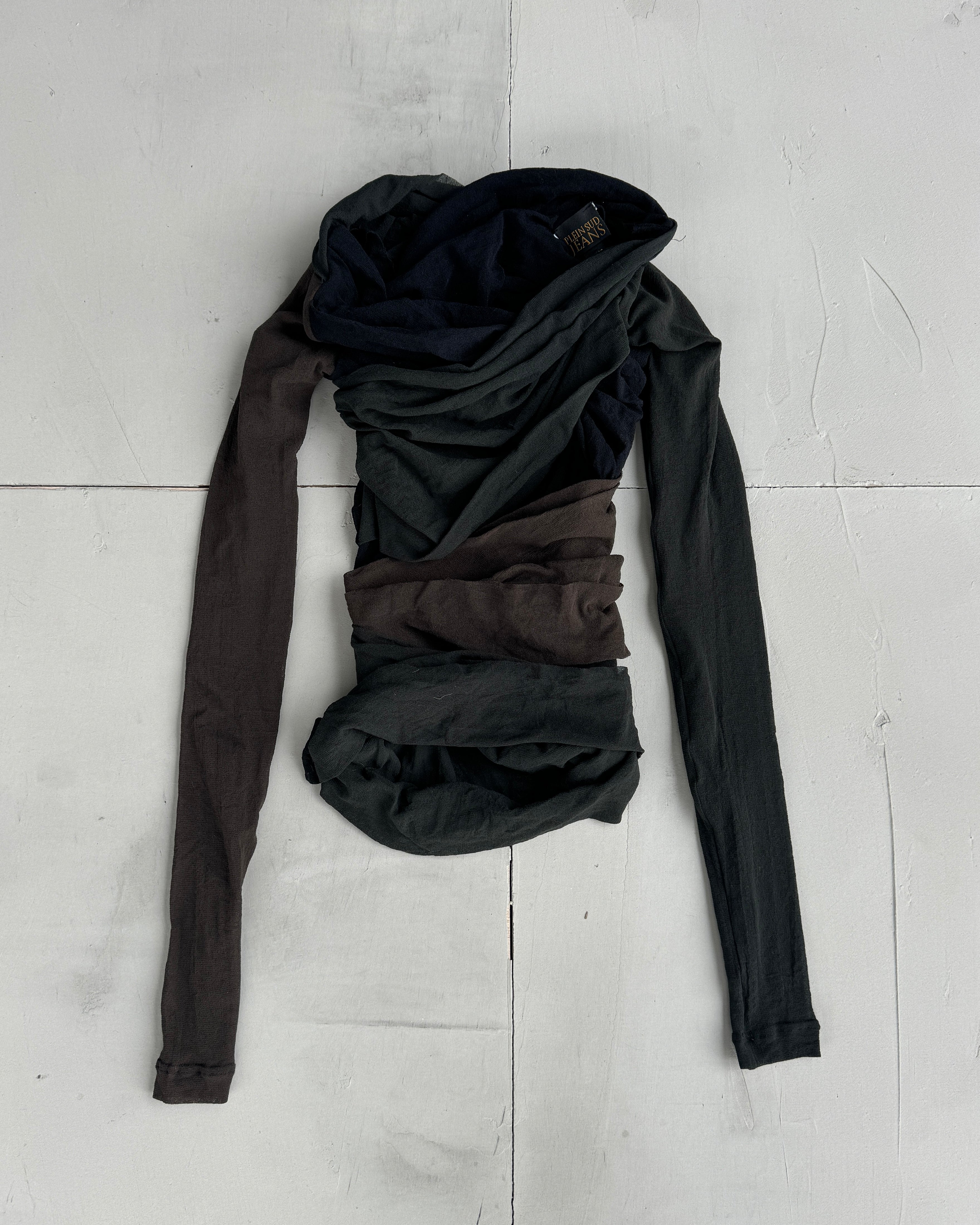PLEIN SUD 2000'S WRAP MESH TOP
