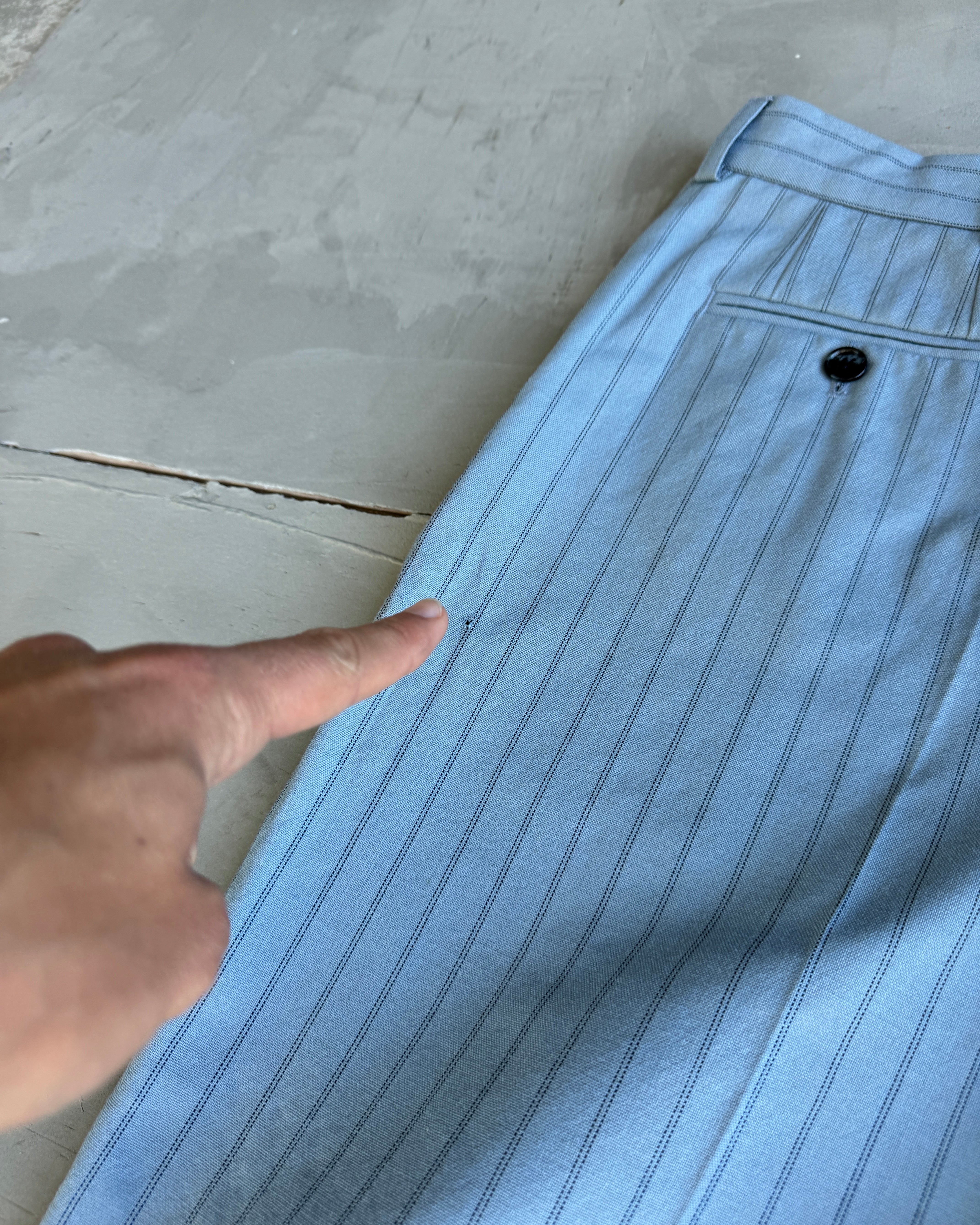 Acne Studios Wide Leg Pinstriped Shorts - W26