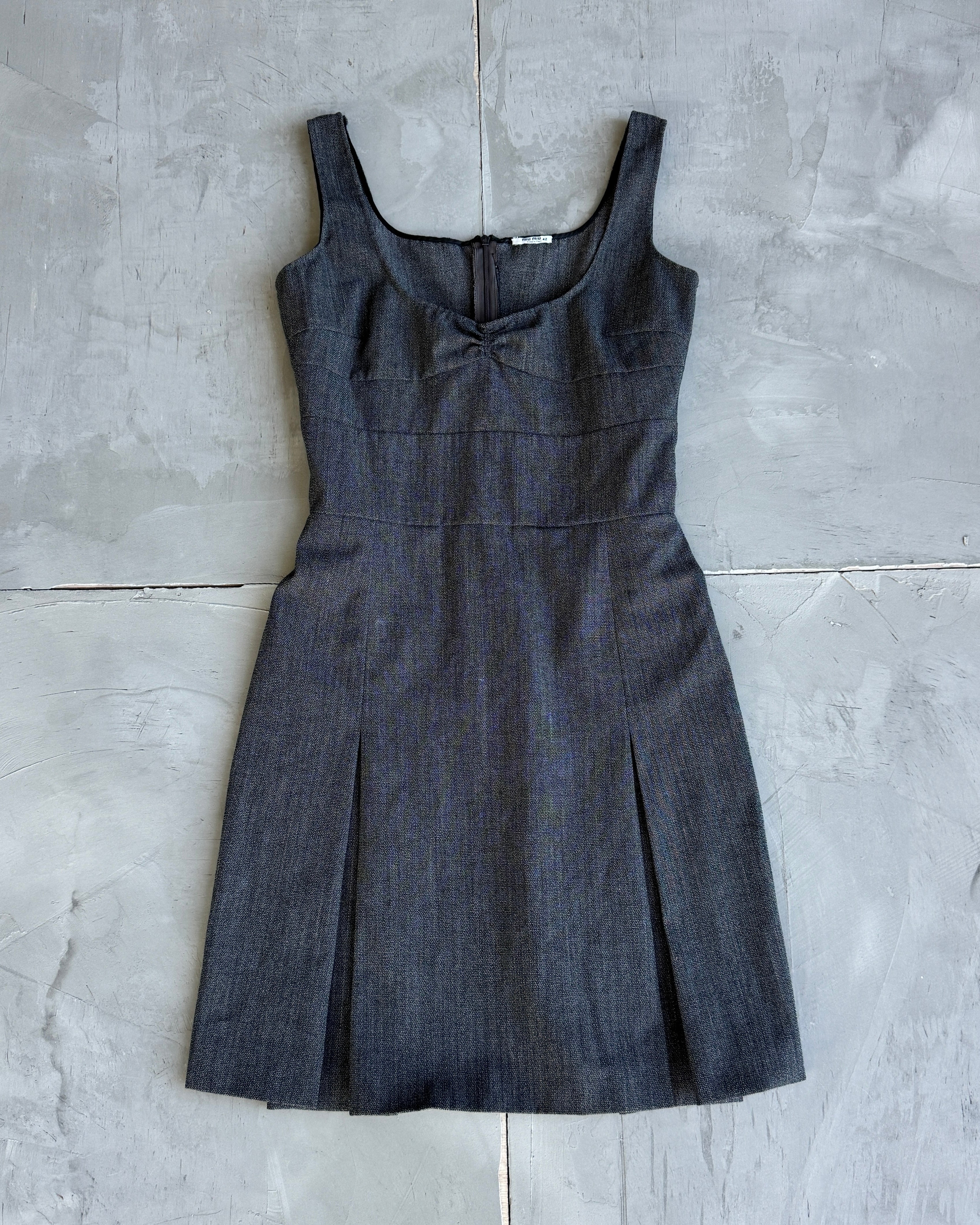 Miu Miu Wool Midi Prep Dress