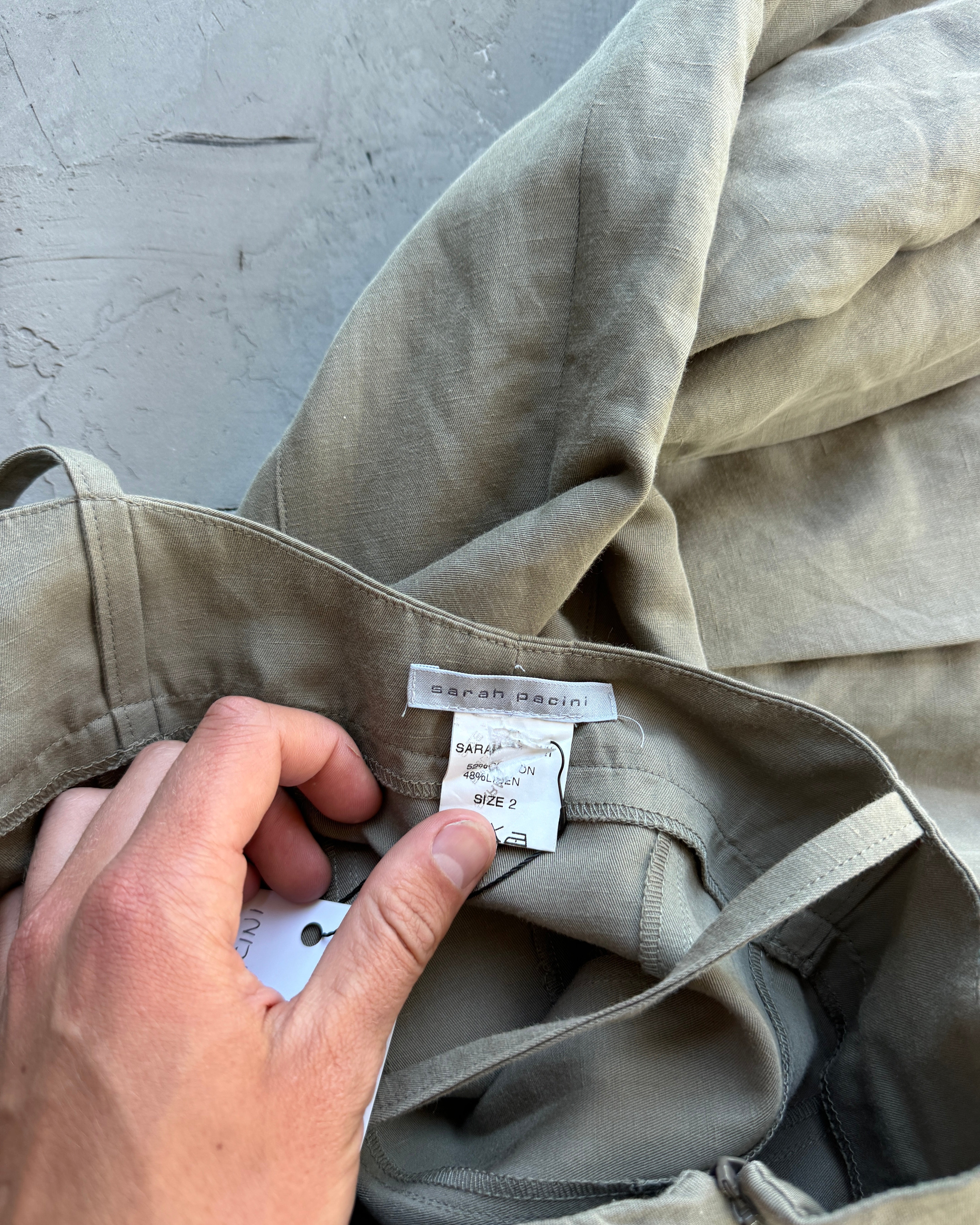 Sarah Pacini Cotton Pleated Maxi Dress - M/L