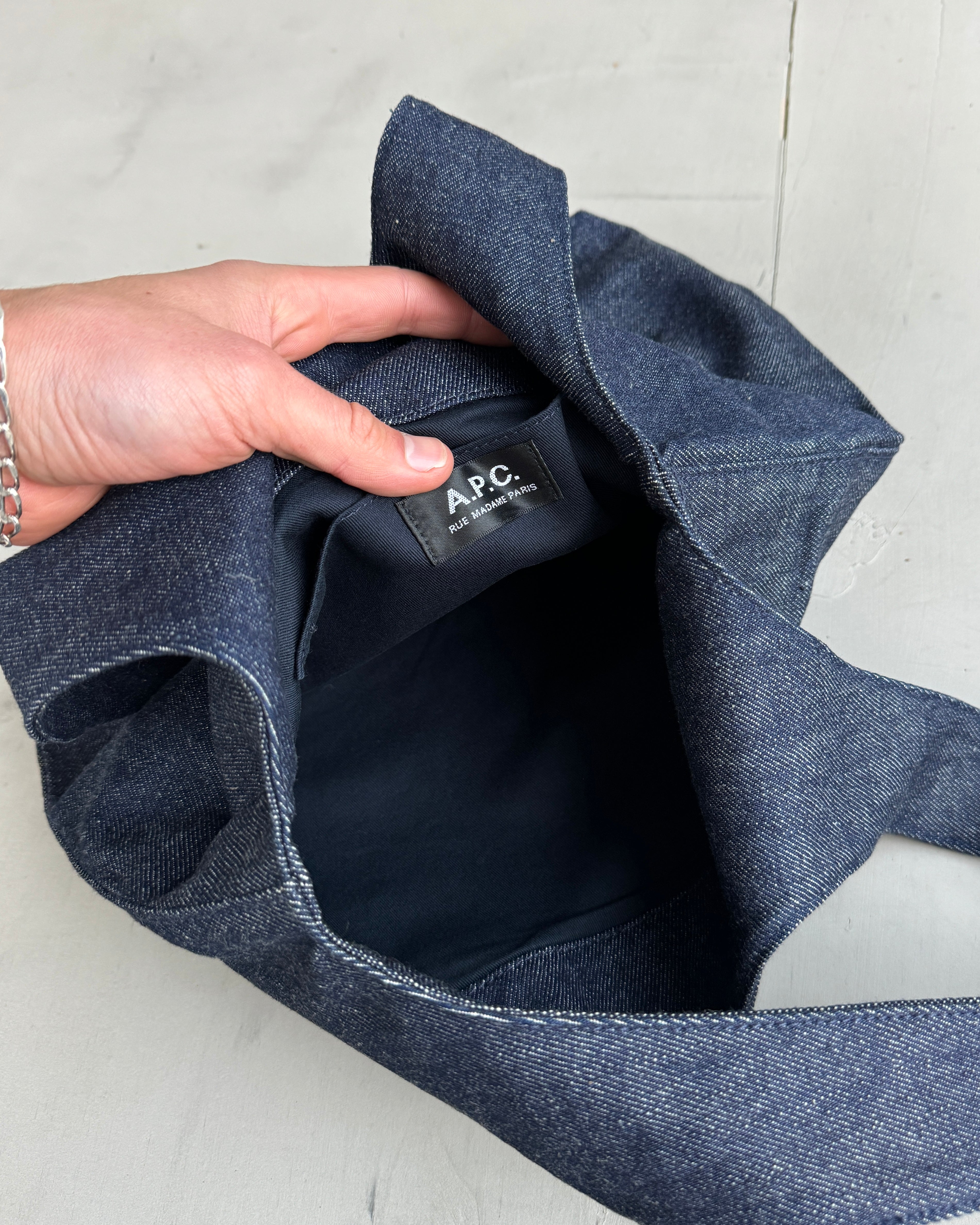 A.P.C. DENIM TOTE BAG