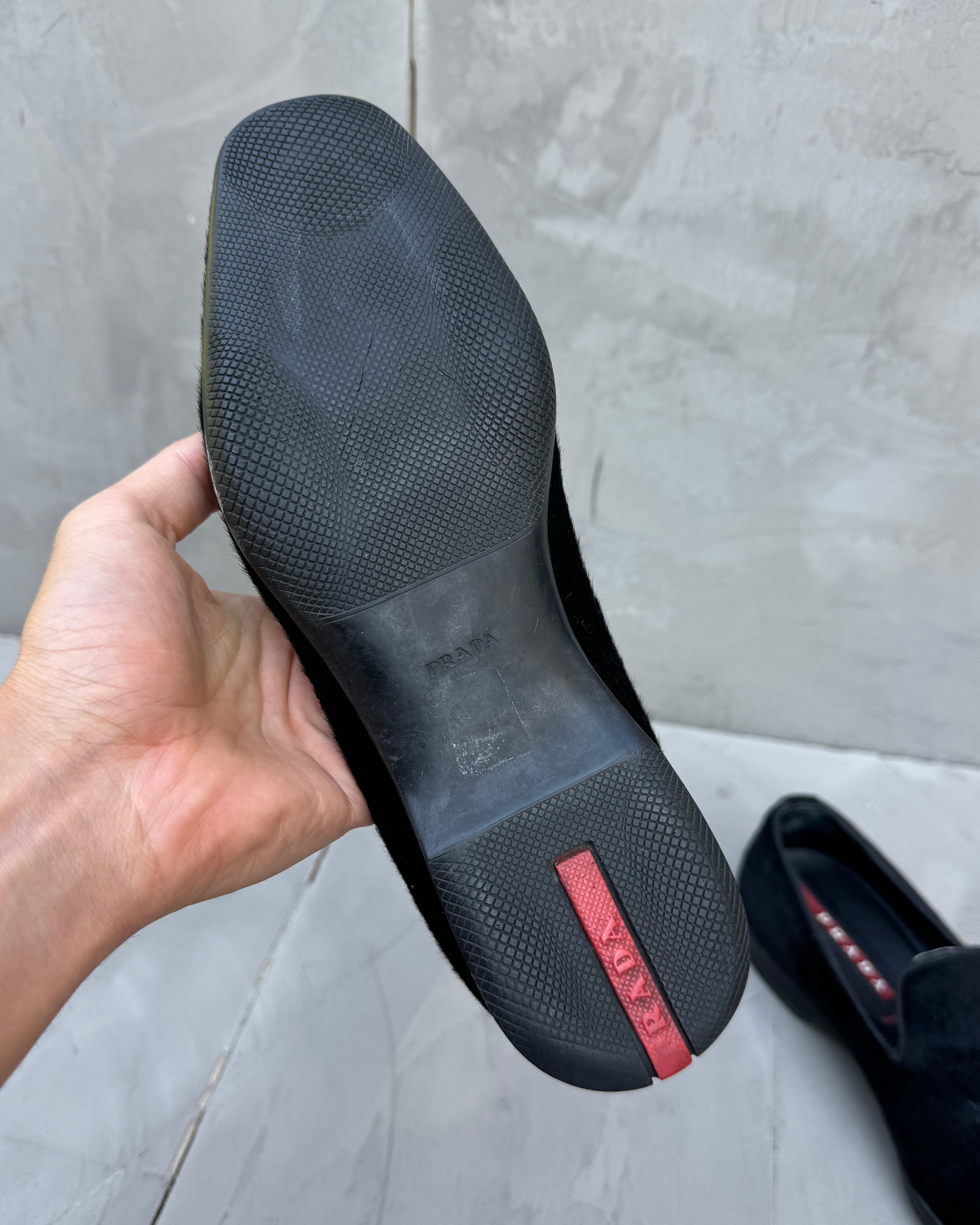 Prada Ponyhair Leather Slip-On Loafer - UK 5