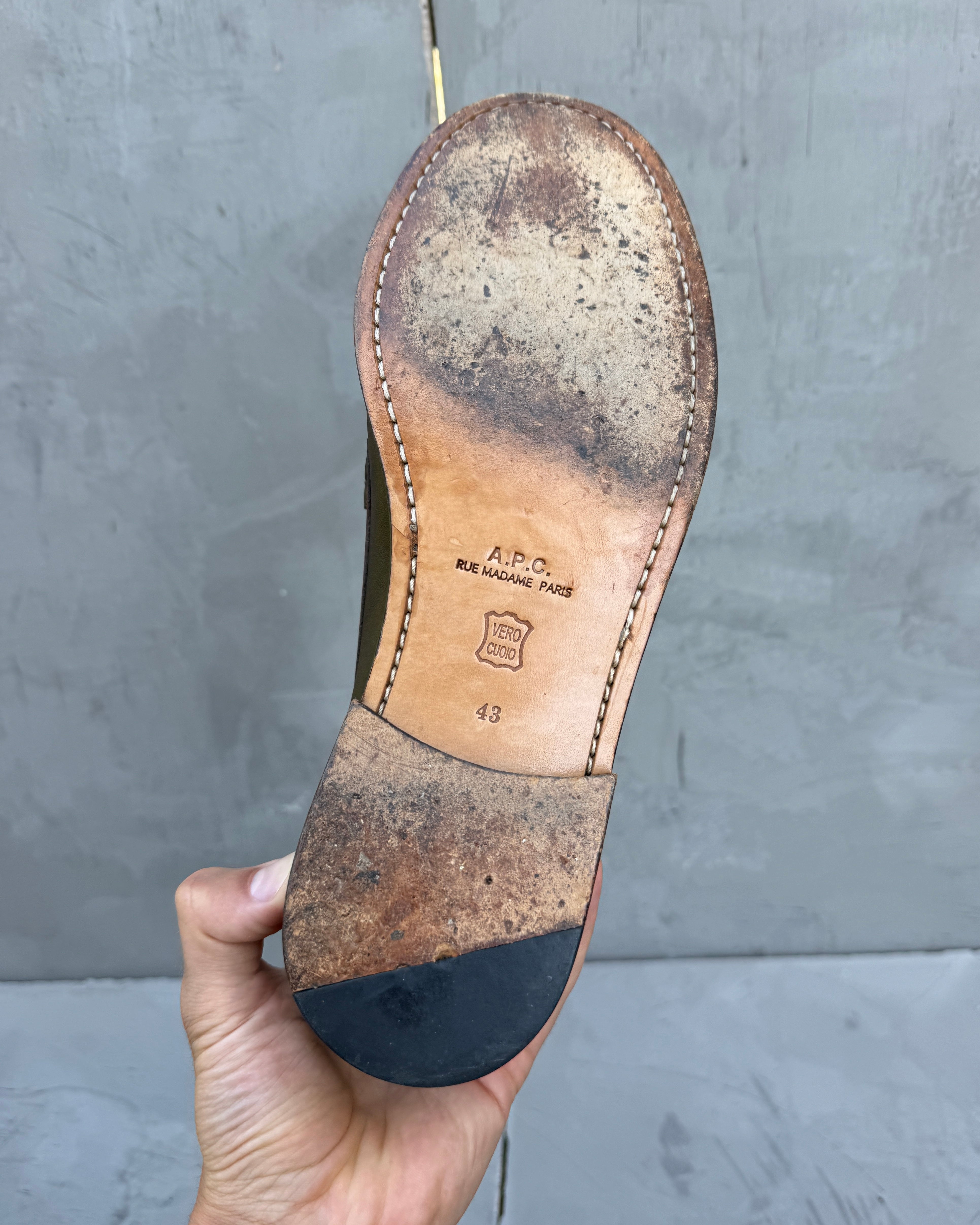 APC Brown Leather Loafers - UK 9