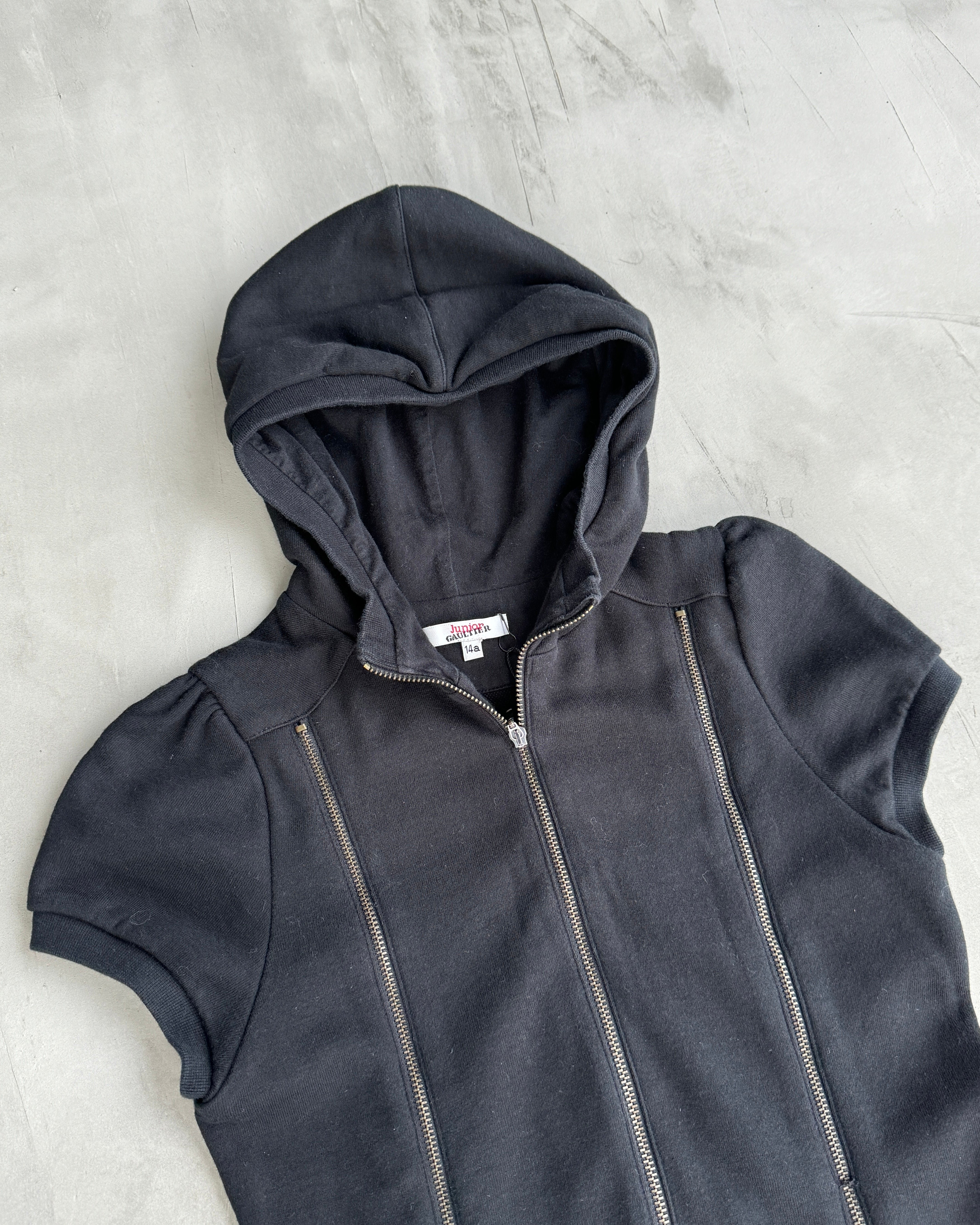 JUNIOR GAULTIER HOODED ZIPPER DRESS - S