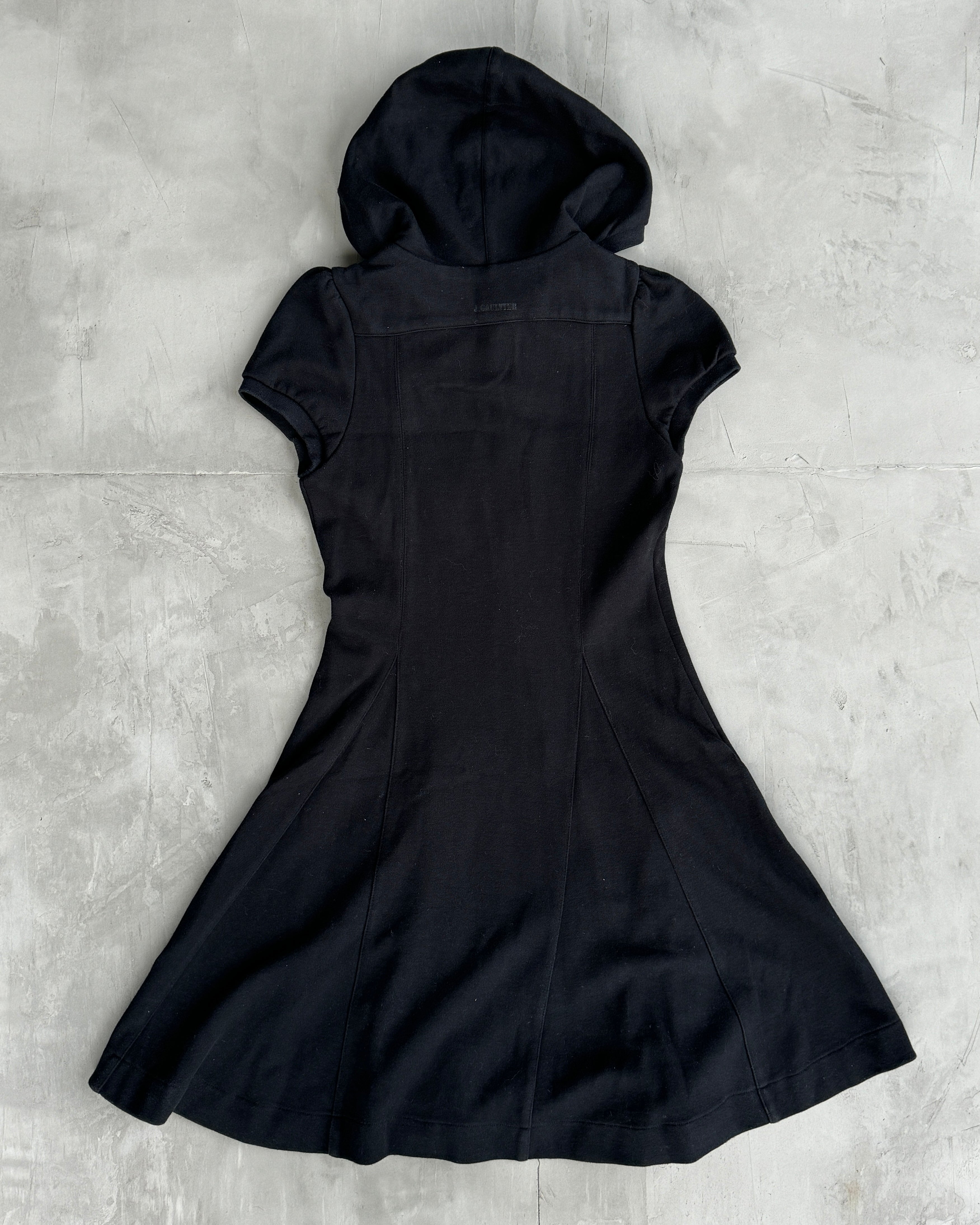 JUNIOR GAULTIER HOODED ZIPPER DRESS - S