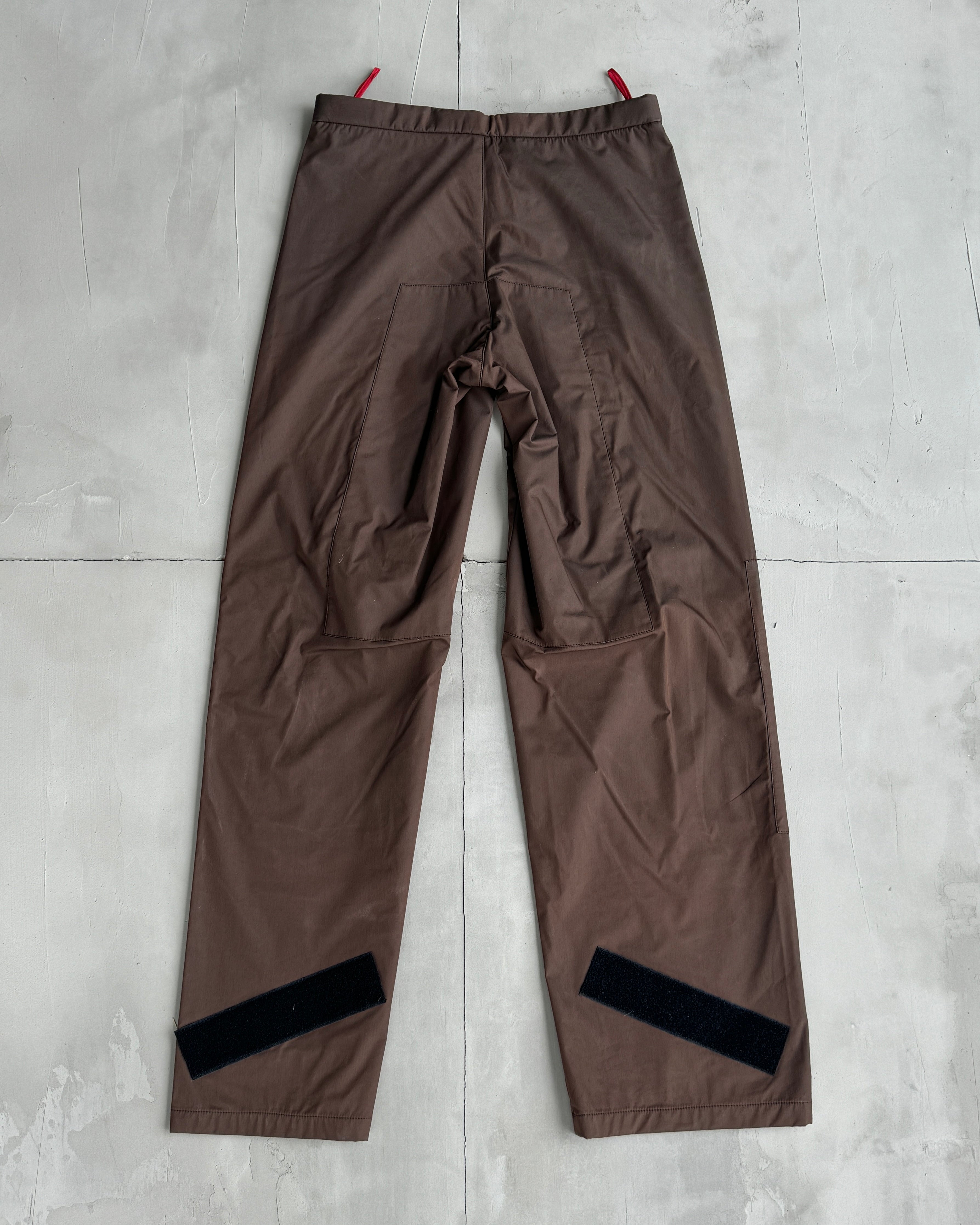 PRADA SPORT 'BELLA HADID' WIDE LEG STRAP TROUSERS - M