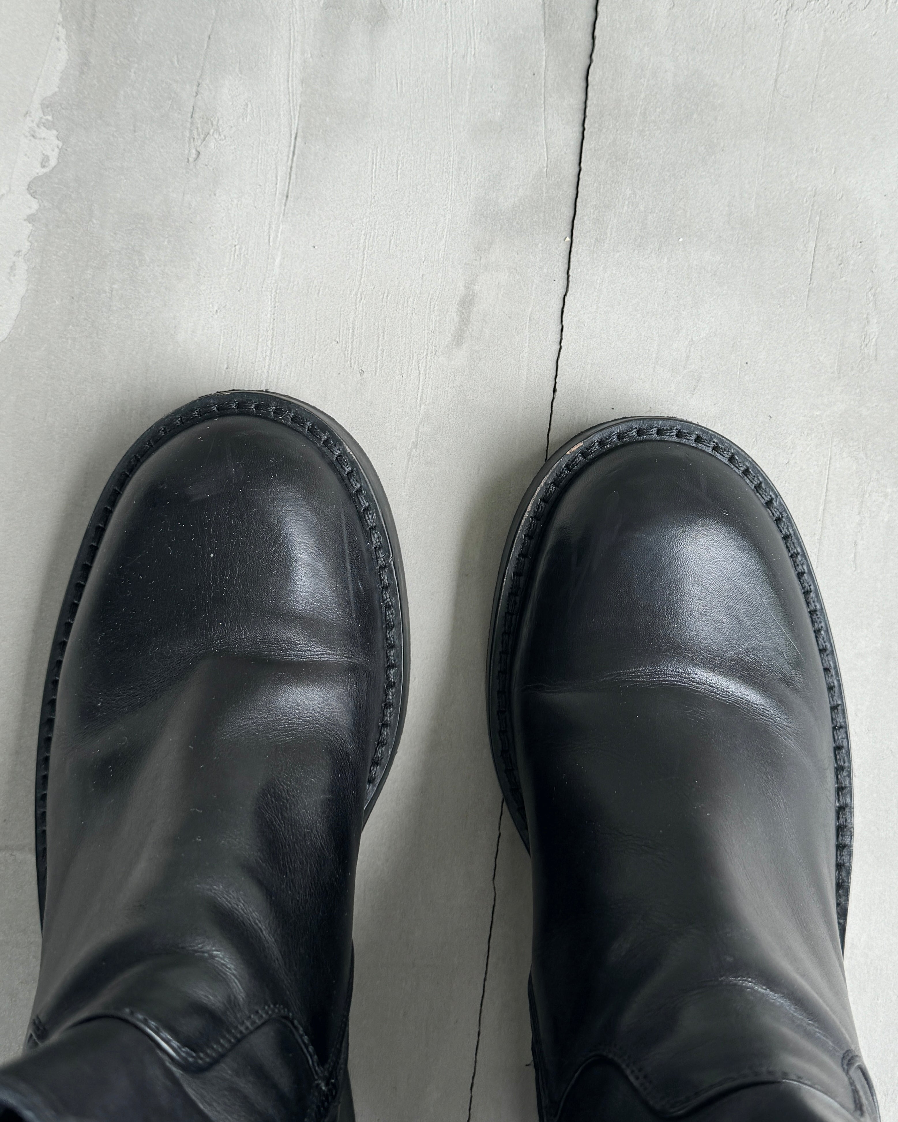 ANN DEMEULEMEESTER HEELED LEATHER BOOT - EU 41