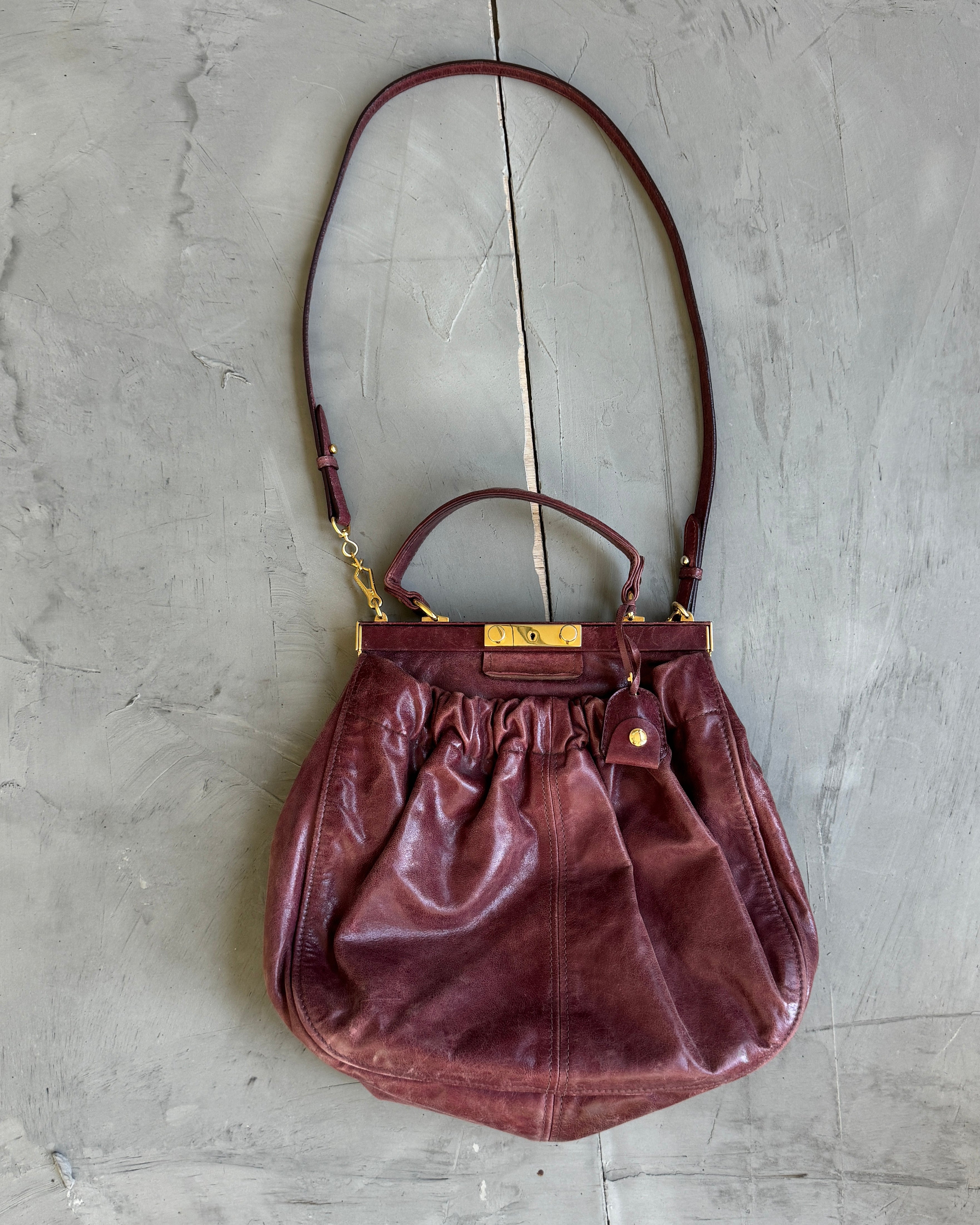 Miu Miu Red Leather Shoulder Bag