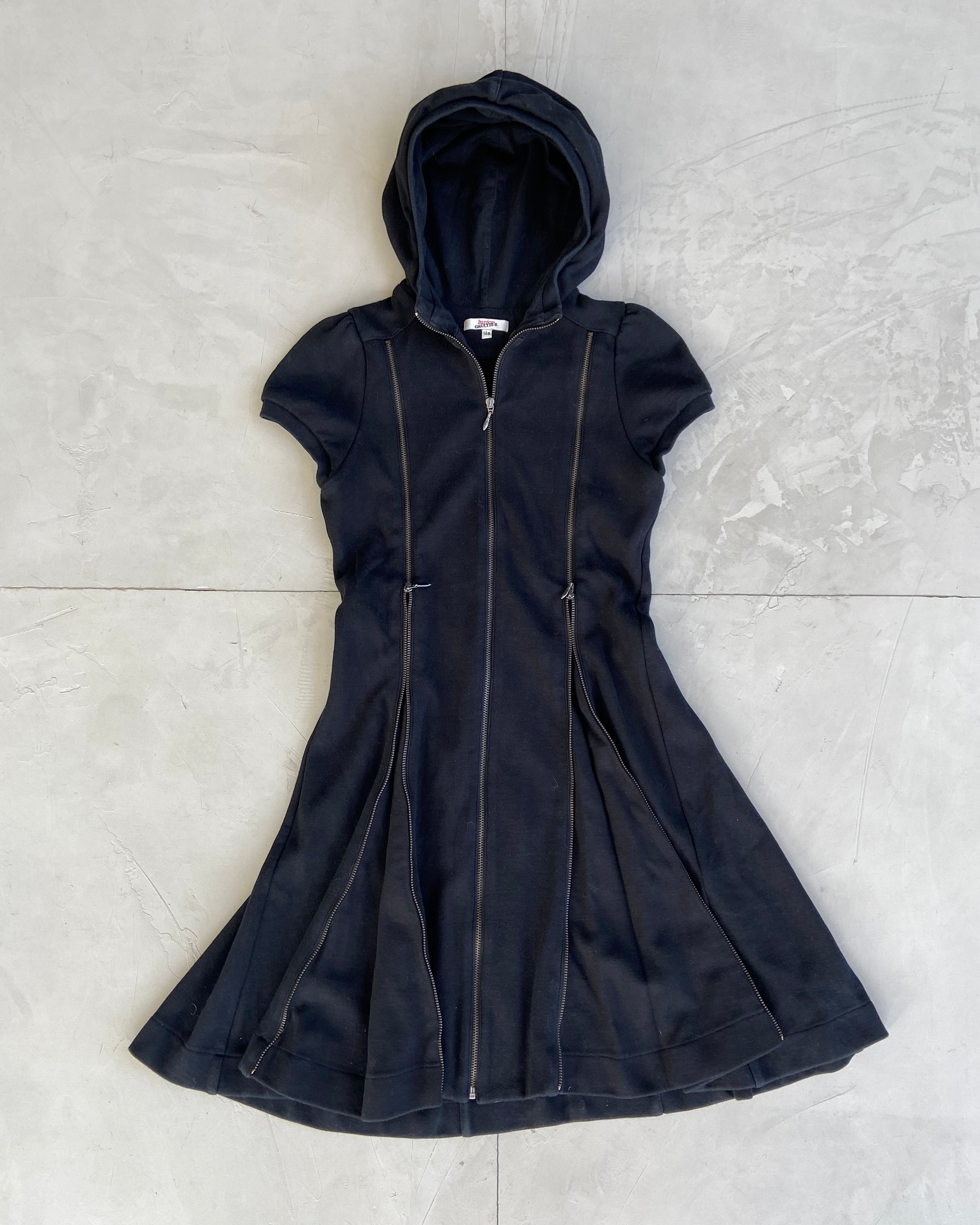 JUNIOR GAULTIER HOODED ZIPPER DRESS - XS/S