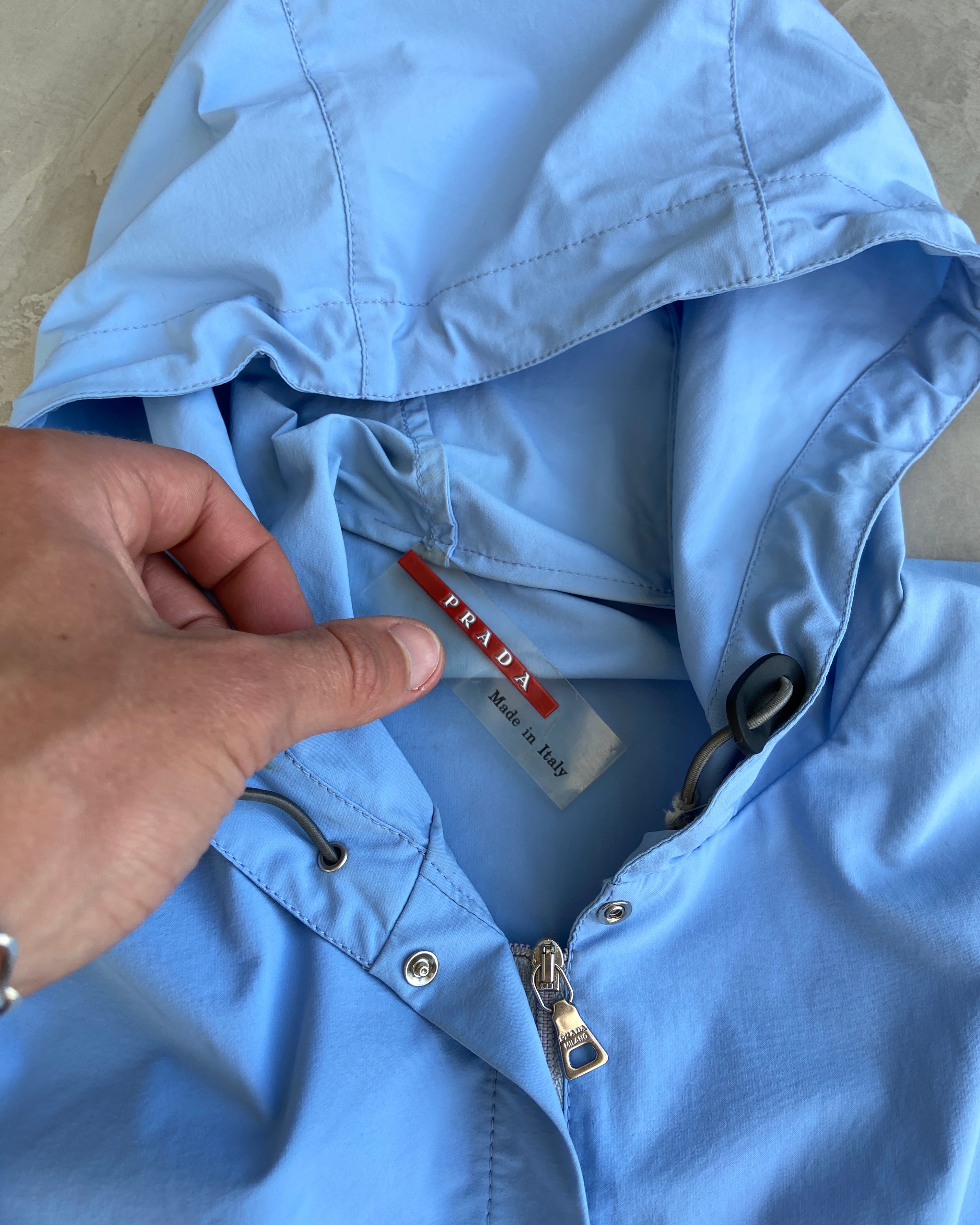 PRADA SPORT SS1999 HOODED ZIP-UP TOP - S