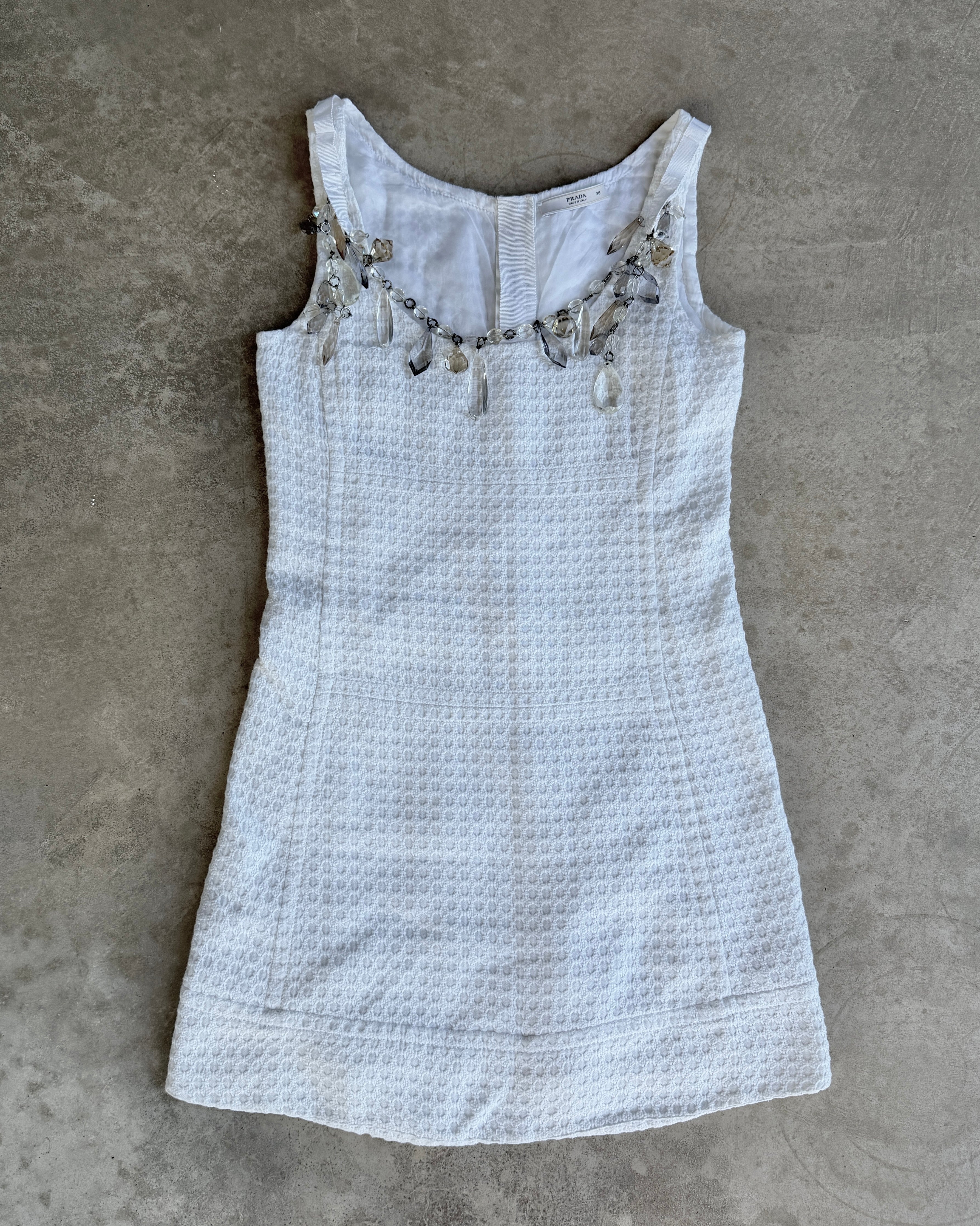 Prada SS2010 White Cotton Mini Dress